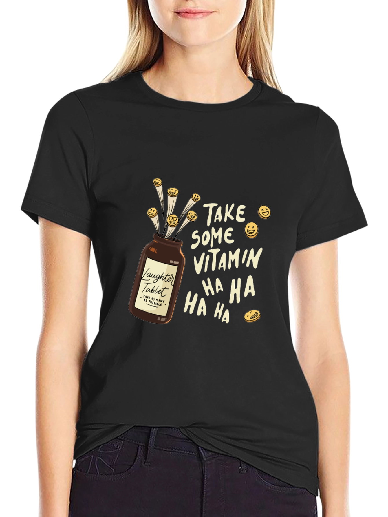 Laughter Vitamin T-Shirt - Funny Graphic Tee