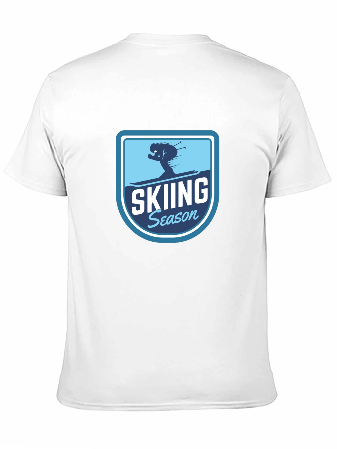 Skiing Season Black T-Shirt