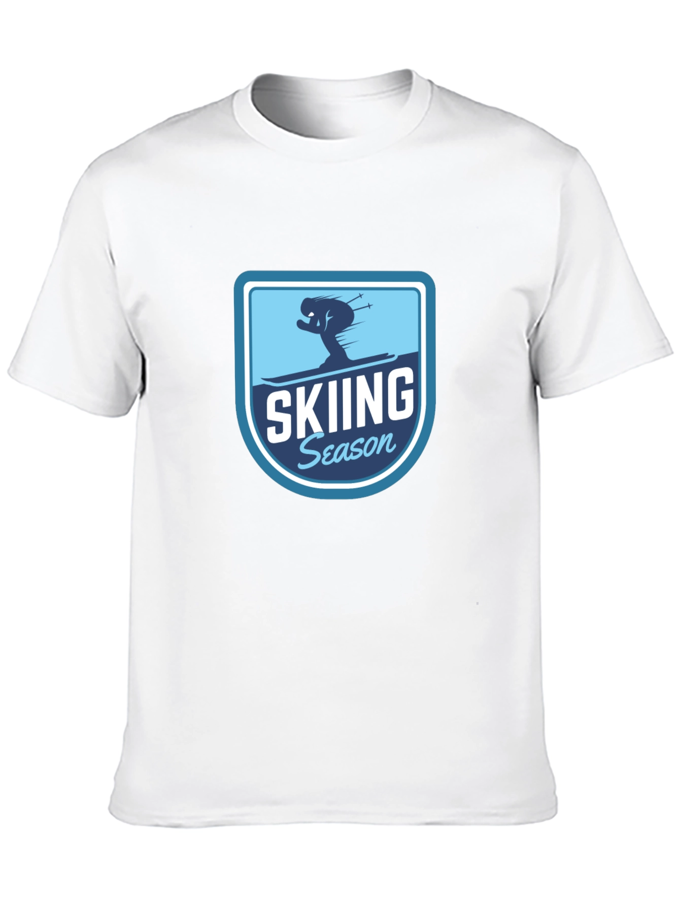 Skiing Season Black T-Shirt