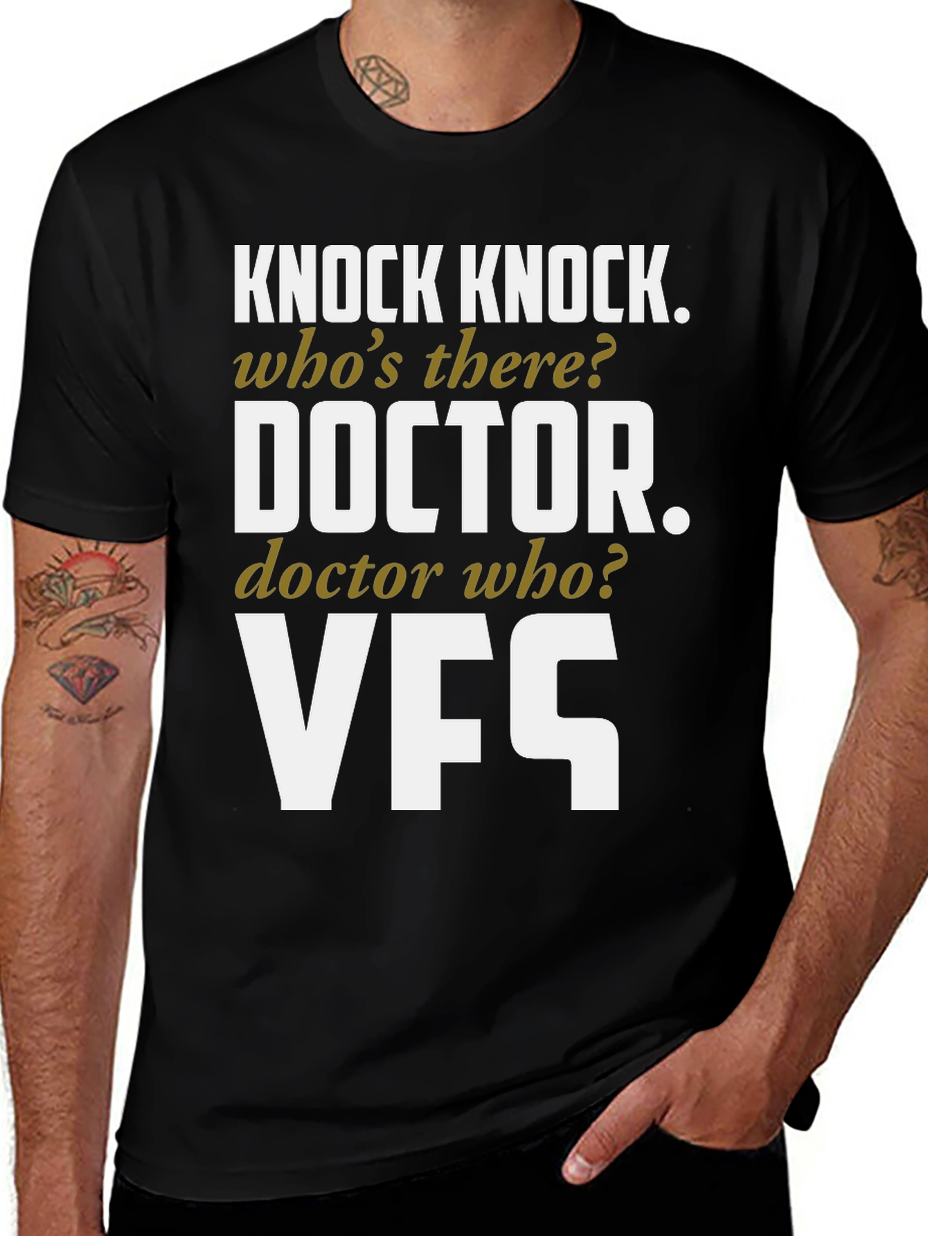 Knock Knock Doctor Who? VFS Funny T-Shirt