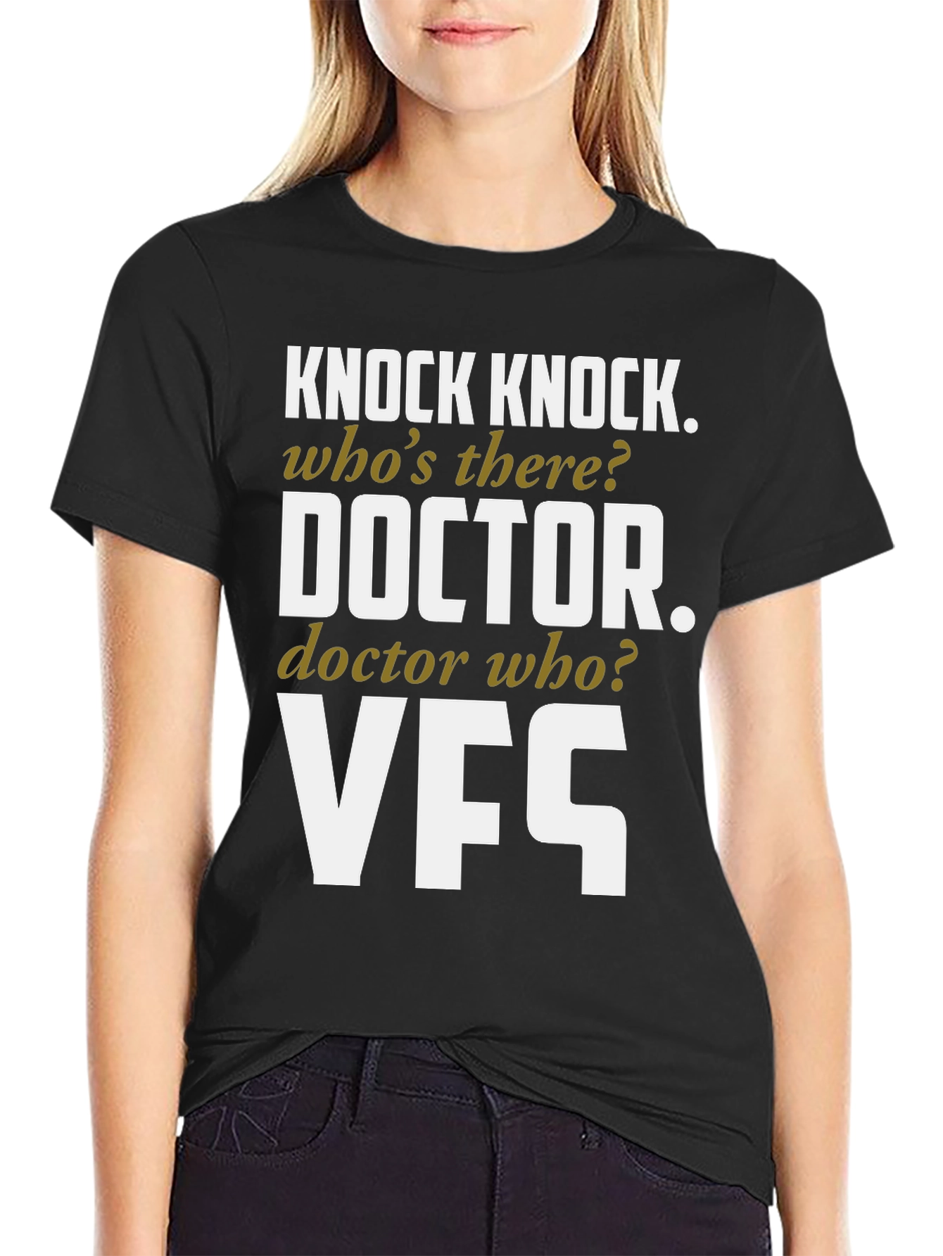 Knock Knock Doctor Who? VFS Funny T-Shirt