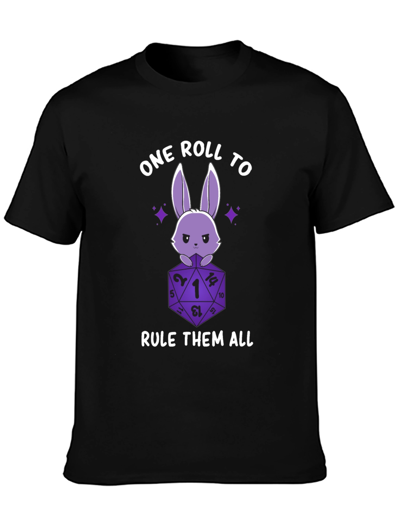 One Roll to Rule Them All D&D Bunny T-Shirt