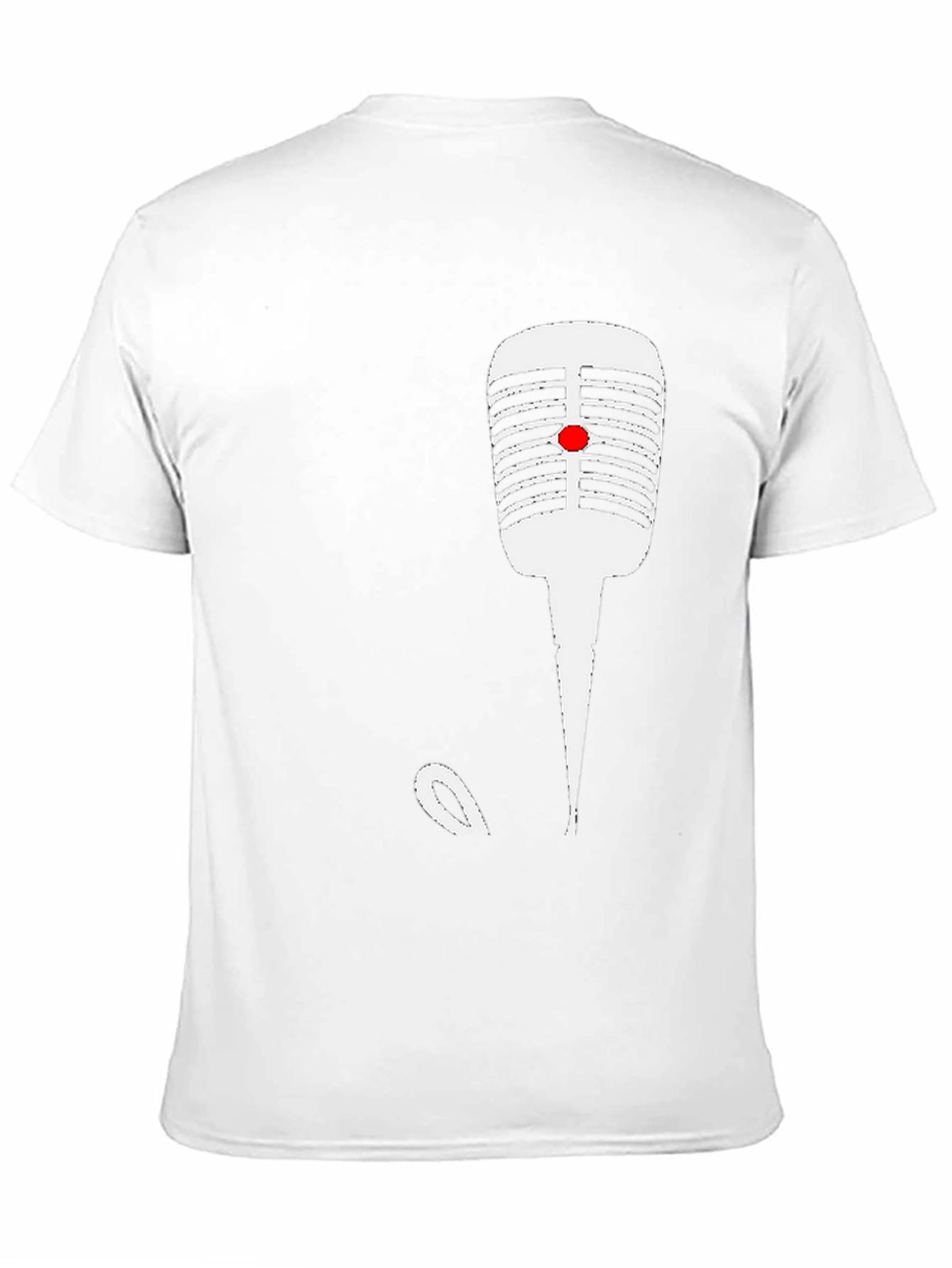 Retro Microphone Graphic Tee - Black