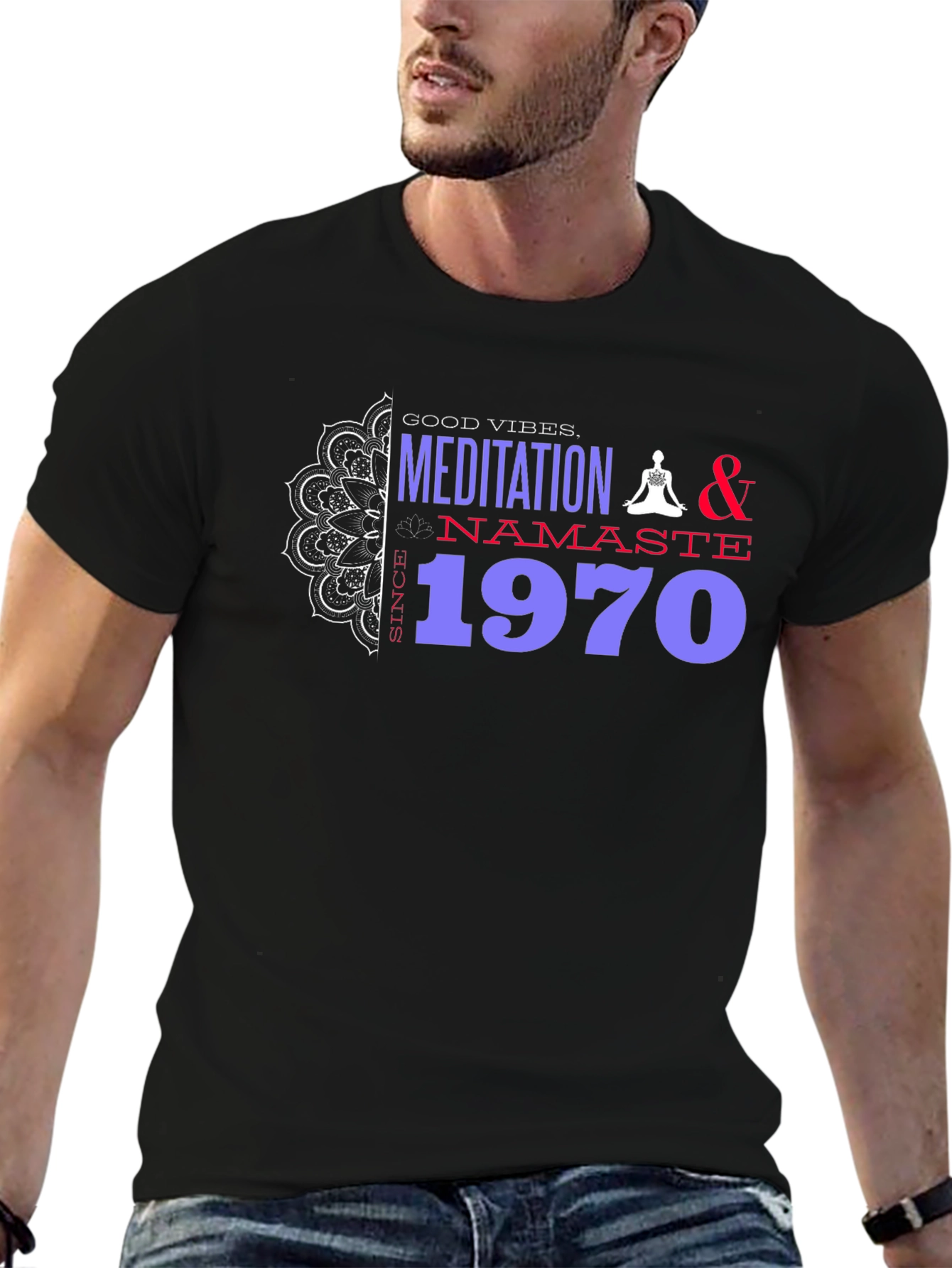 Meditation Namaste 1970 T-Shirt