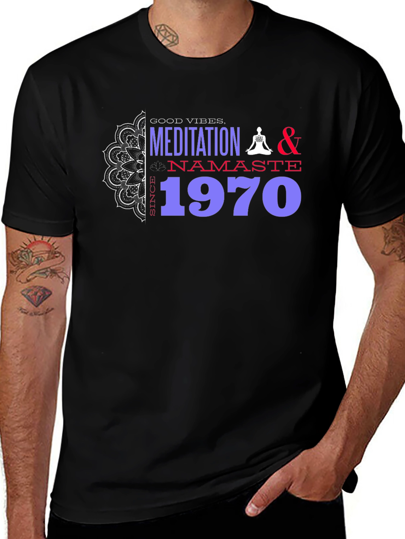 Meditation Namaste 1970 T-Shirt