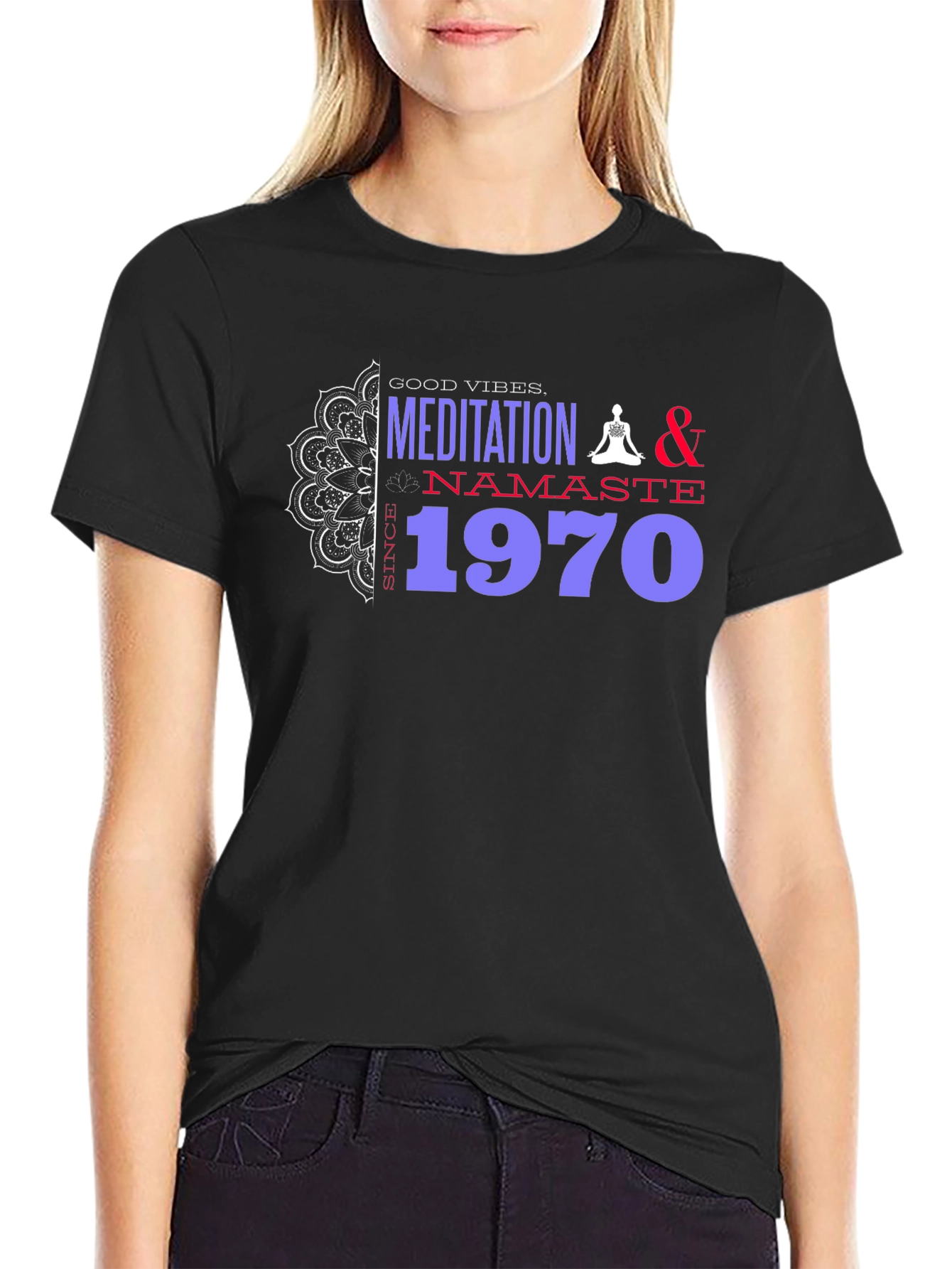 Meditation Namaste 1970 T-Shirt