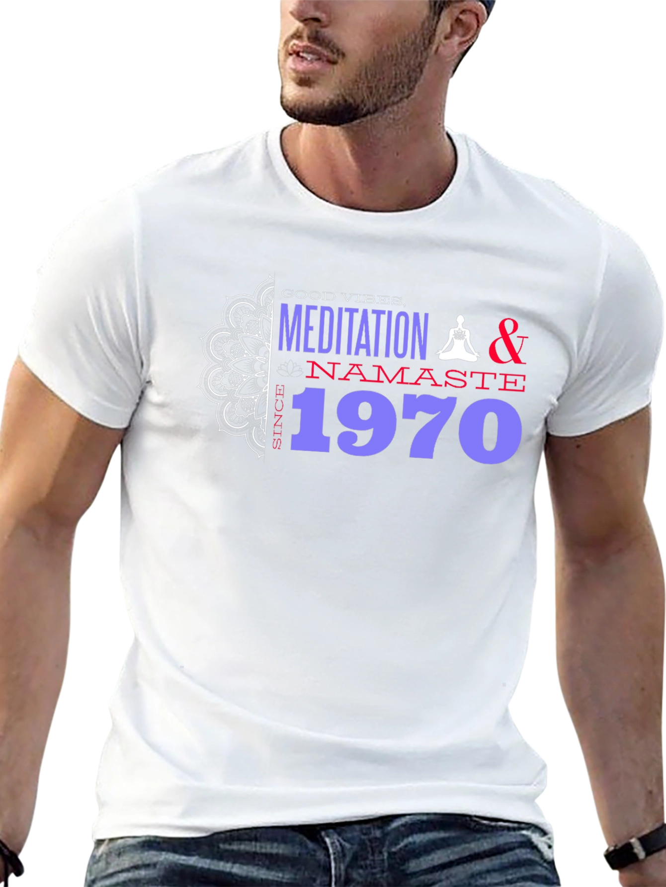 Meditation Namaste 1970 T-Shirt