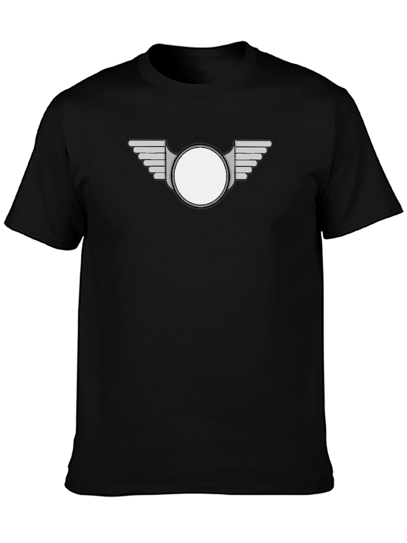 Modern Winged Badge Black T-Shirt