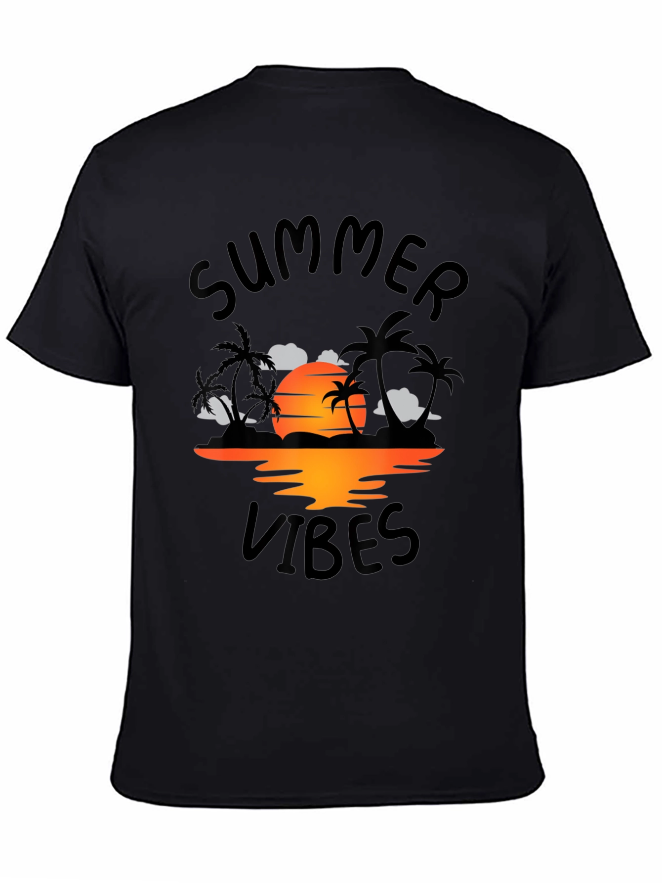 Summer Vibes Graphic Tee - Black T-Shirt
