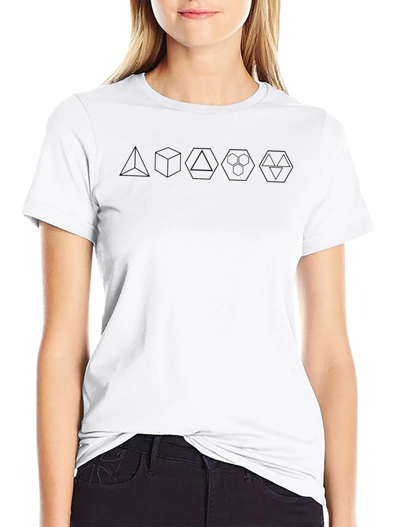 Geometric Shapes T-Shirt - Minimalist Design