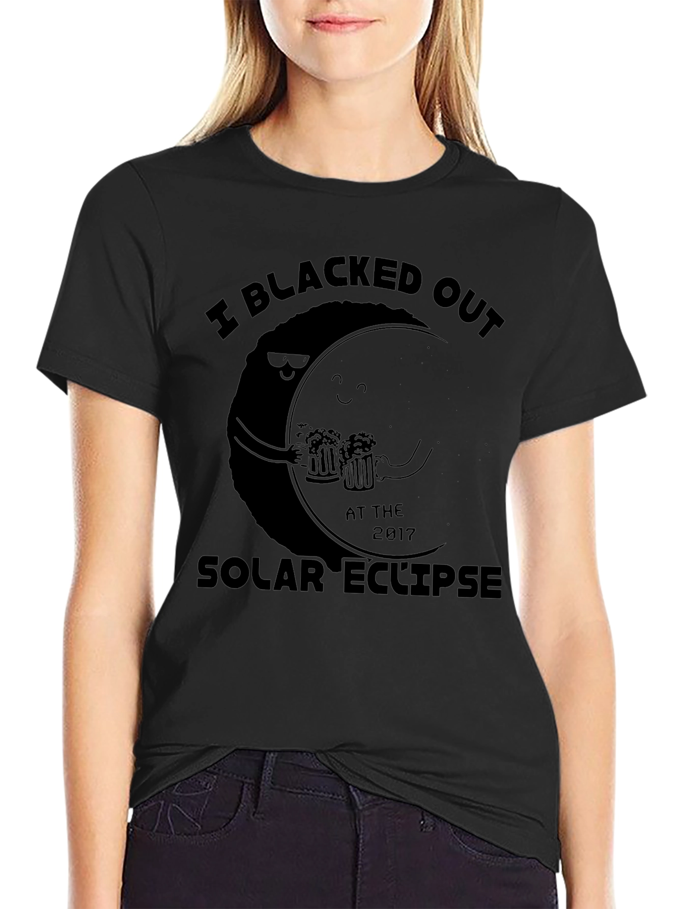 Blacked Out Solar Eclipse 2017 Novelty T-Shirt