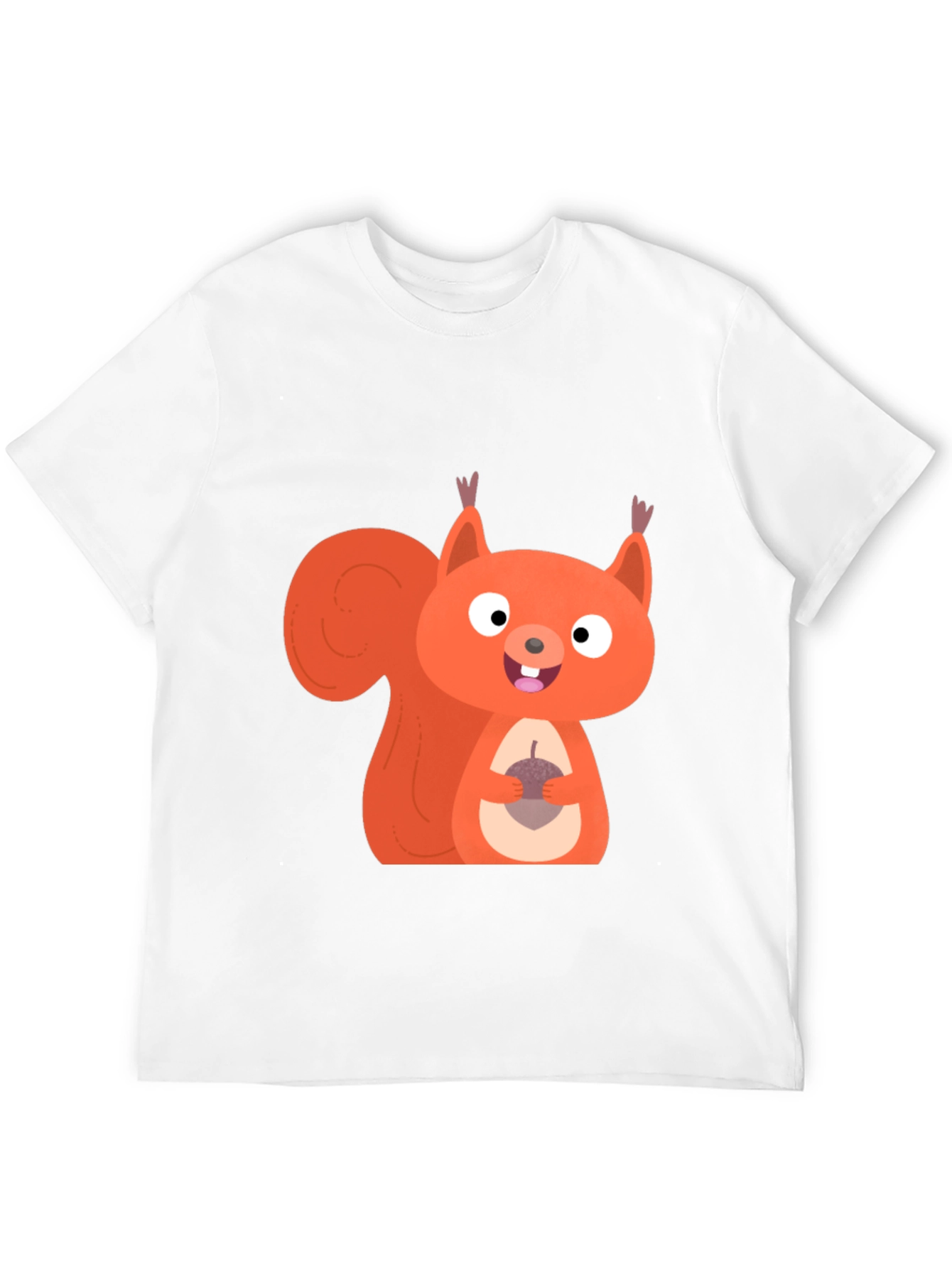 Squirrel Graphic Tee - Mens Black Cotton T-Shirt