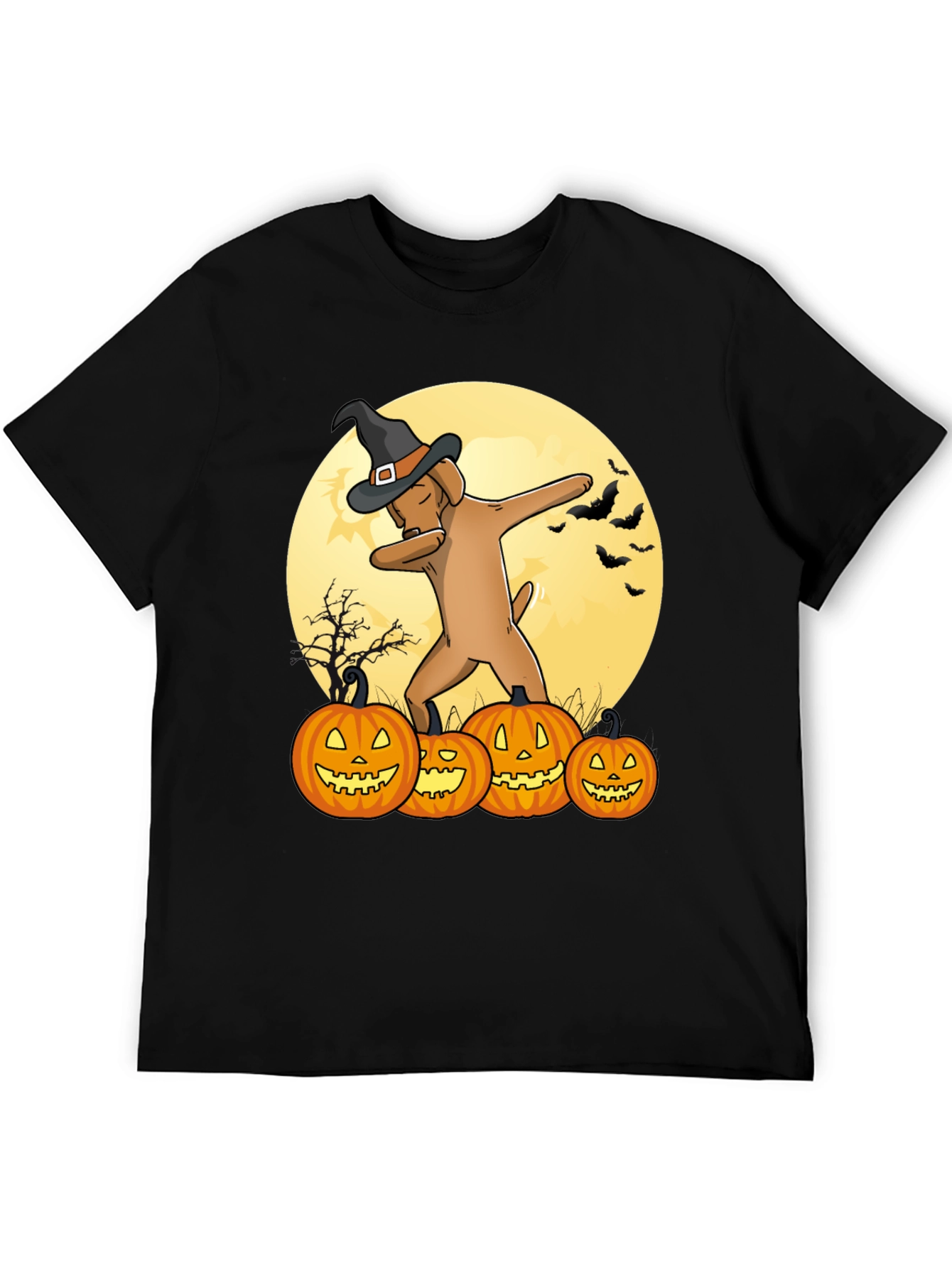 Halloween Dog Dabbing T-Shirt - Funny Pumpkin Tee