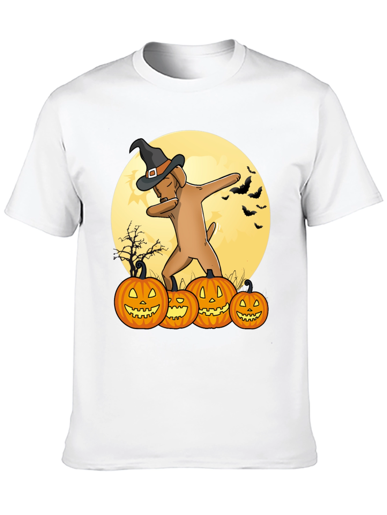 Halloween Dog Dabbing T-Shirt - Funny Pumpkin Tee