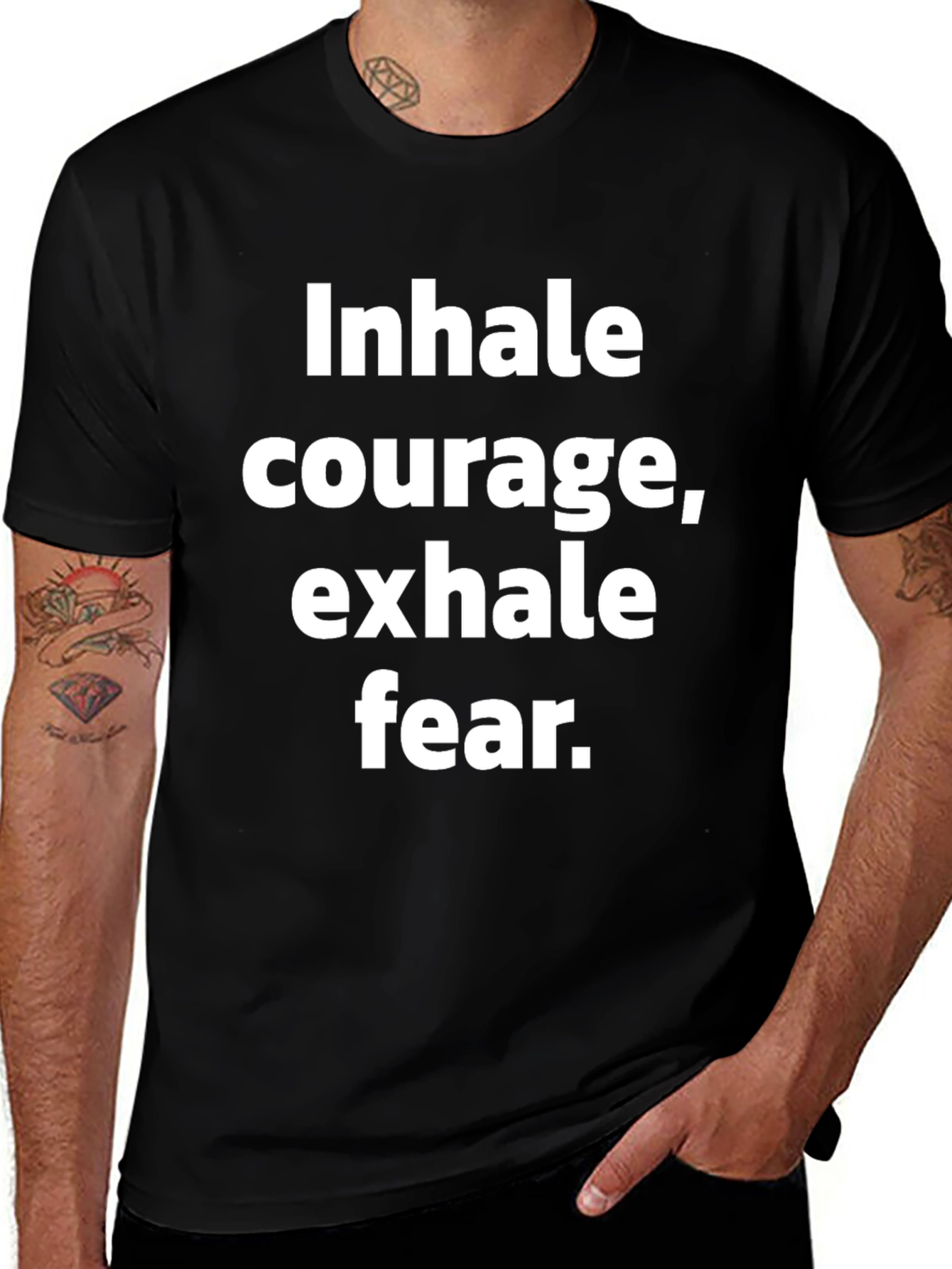 Inhale Courage Exhale Fear Graphic Tee