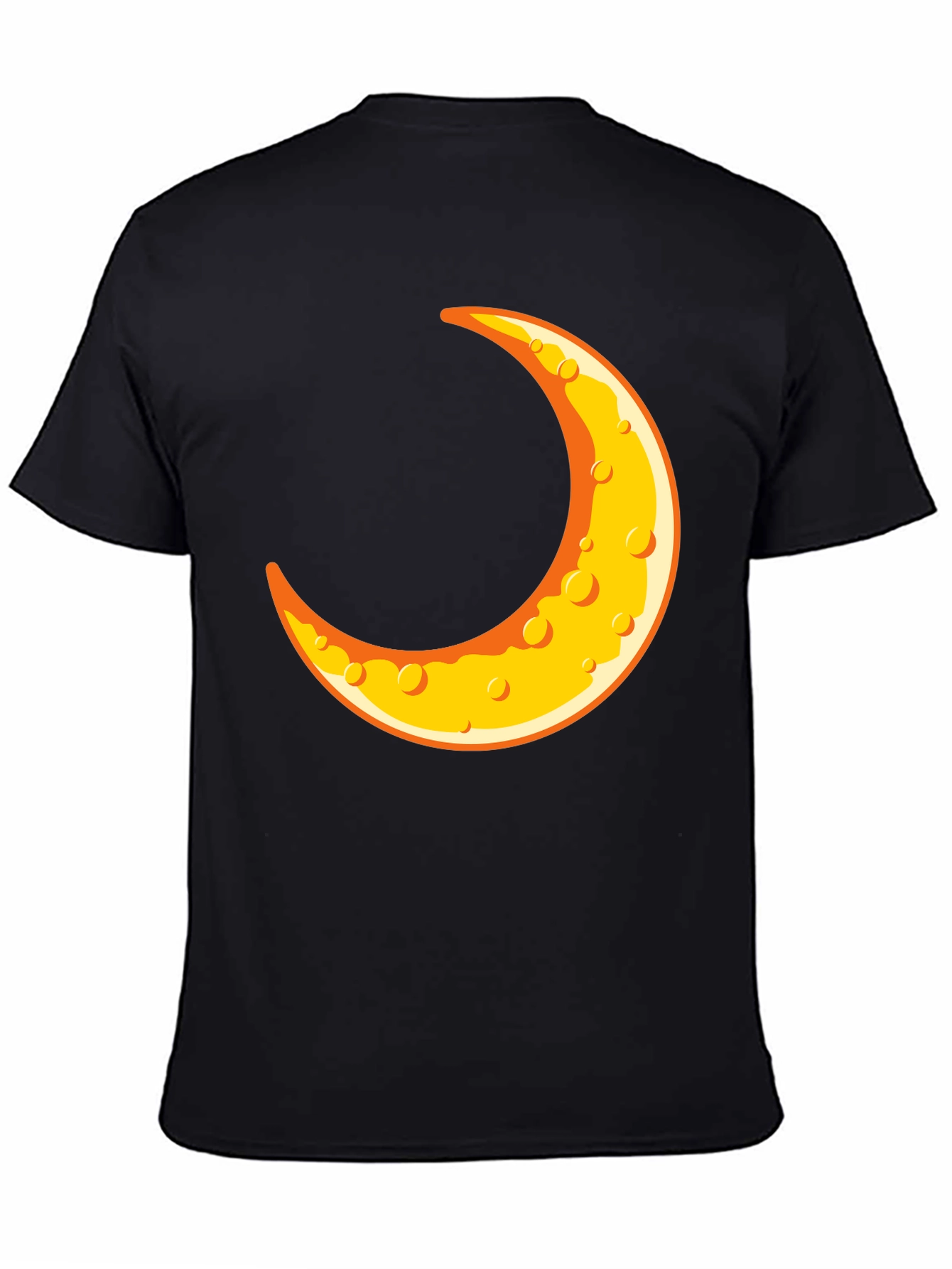 Crescent Moon Graphic T-Shirt - Black Crew Neck Tee