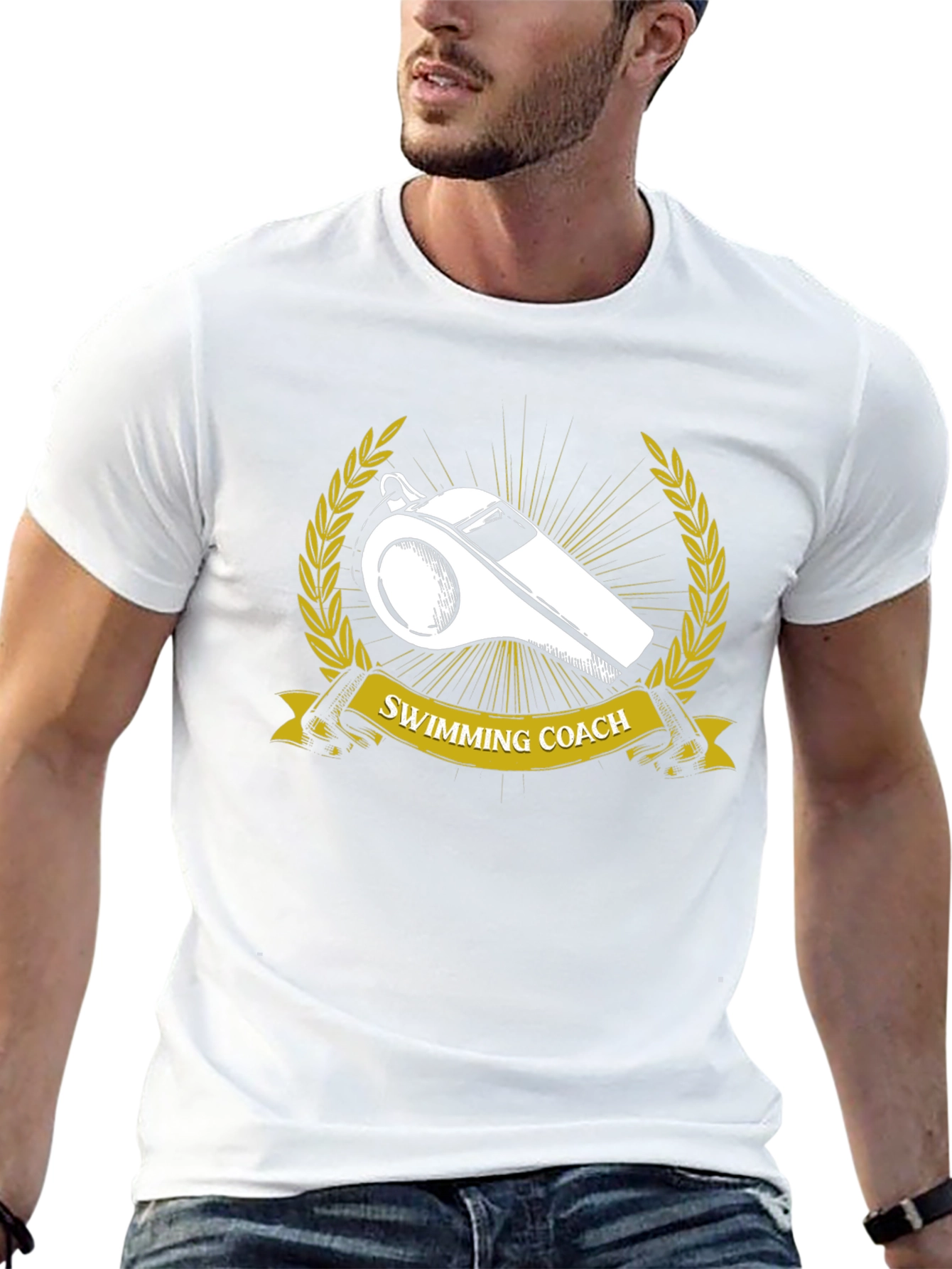 Swimming Coach Whistle Graphic T-Shirt