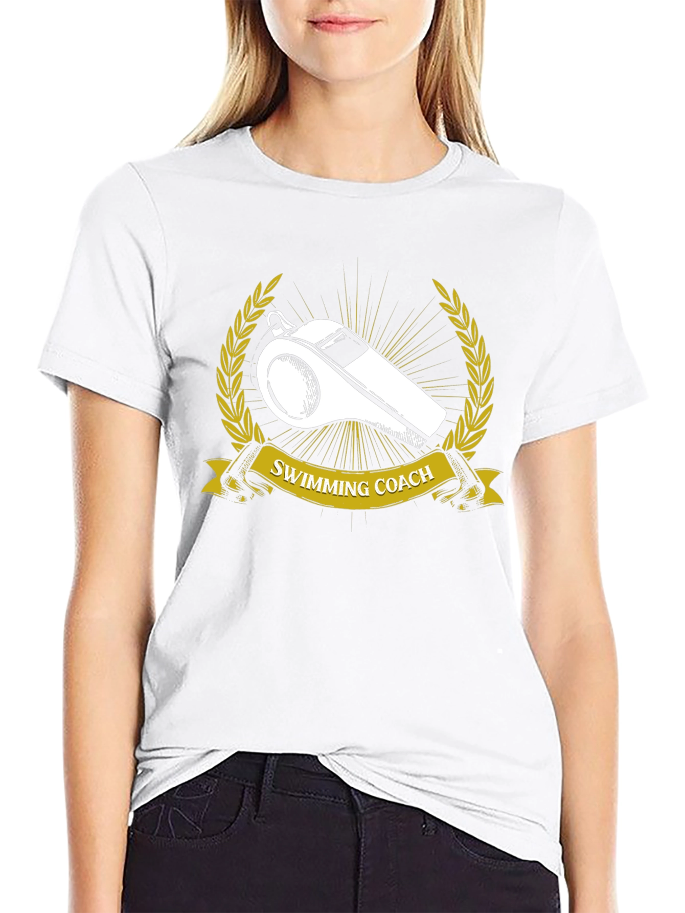 Swimming Coach Whistle Graphic T-Shirt