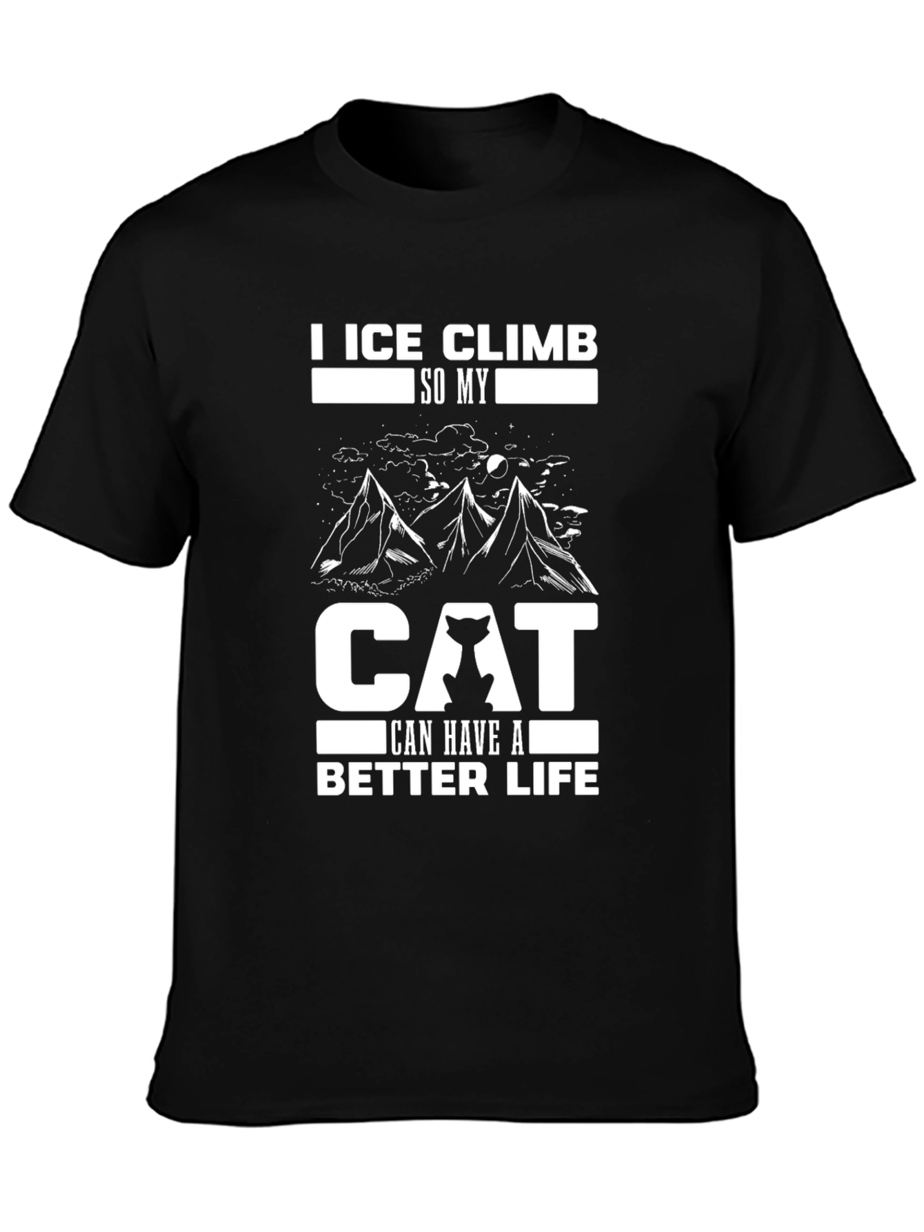 Ice Climb Cat Lover T-Shirt