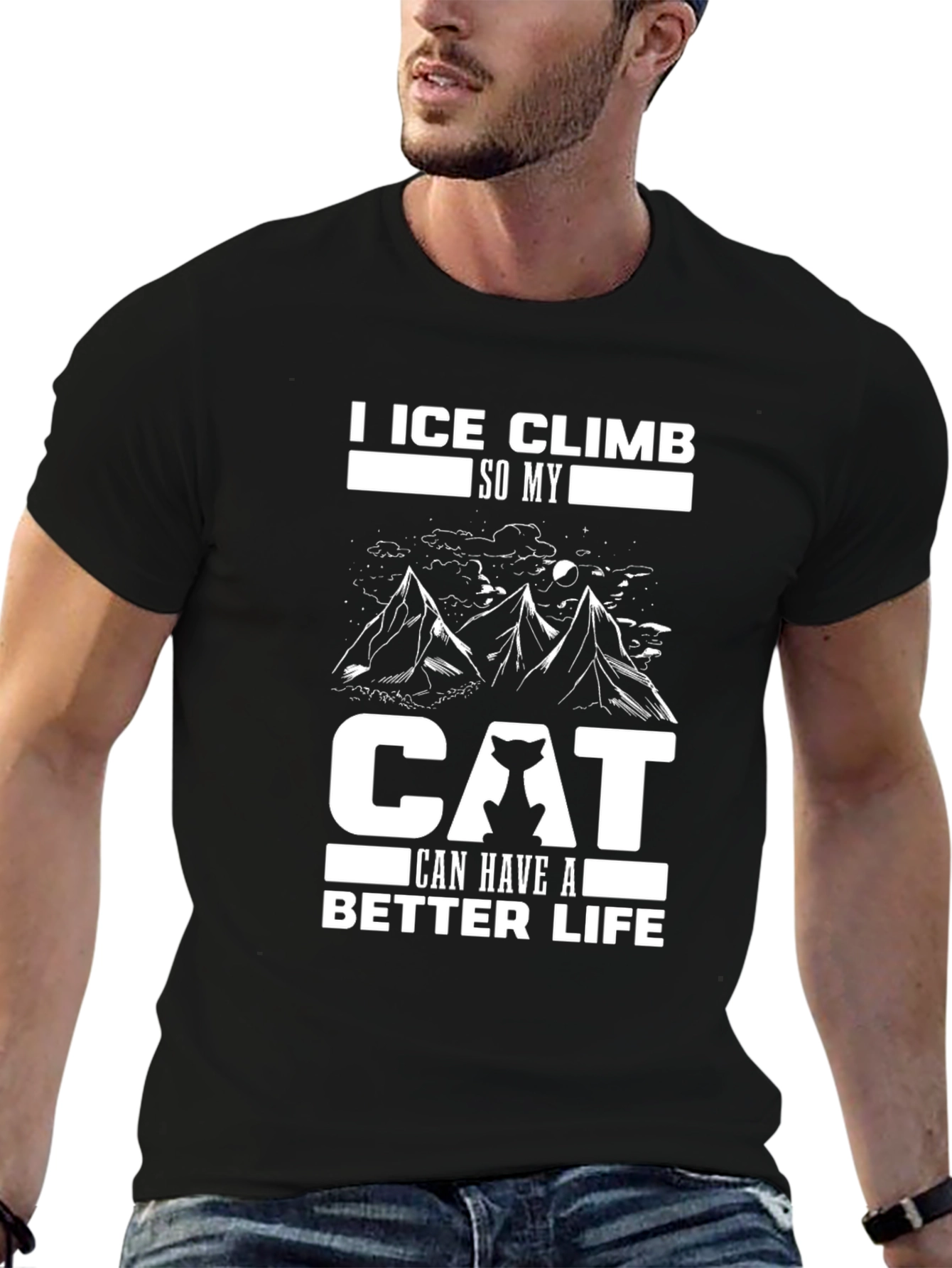 Ice Climb Cat Lover T-Shirt