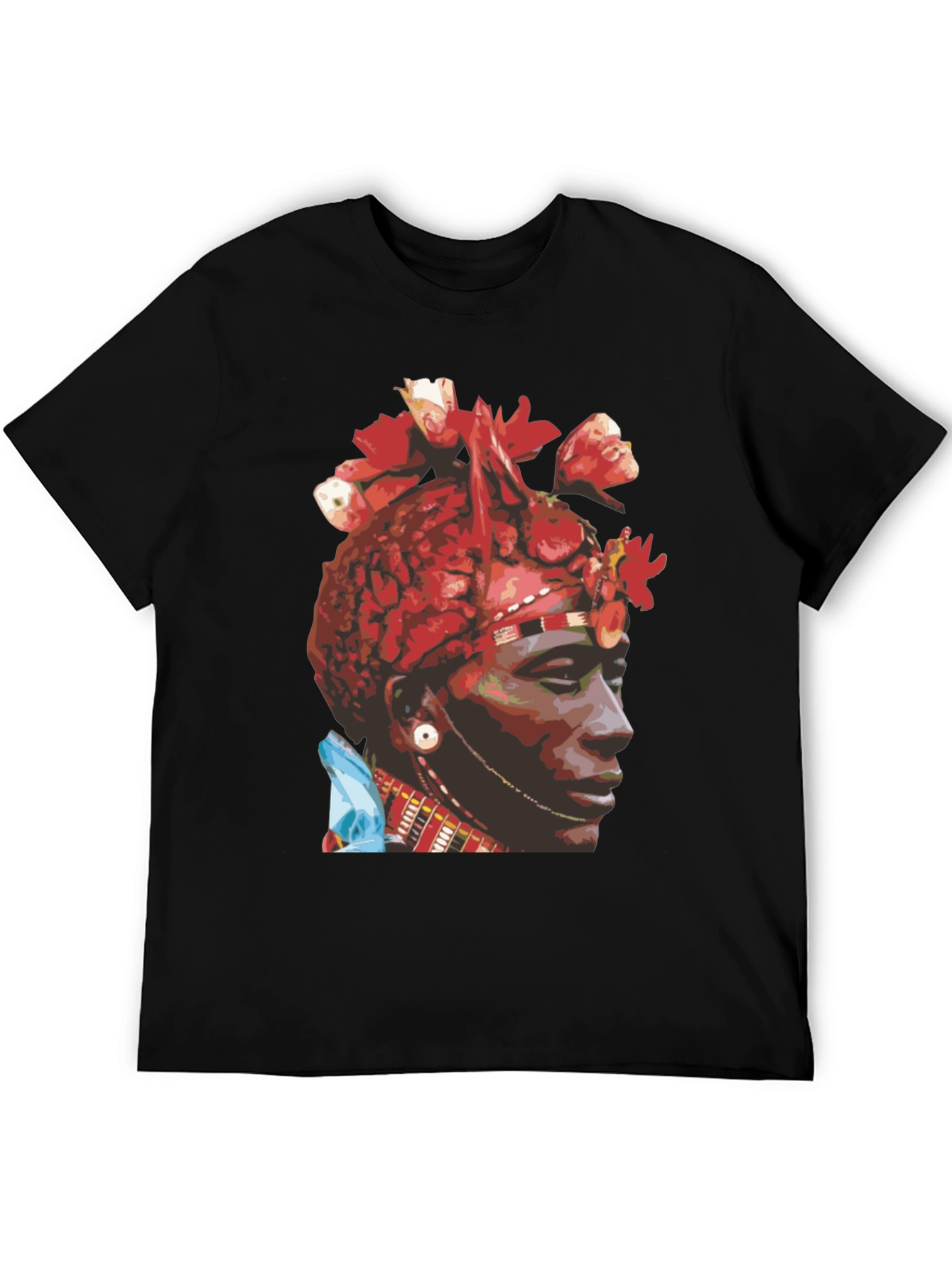 African King Graphic Tee - Black Cotton T-Shirt