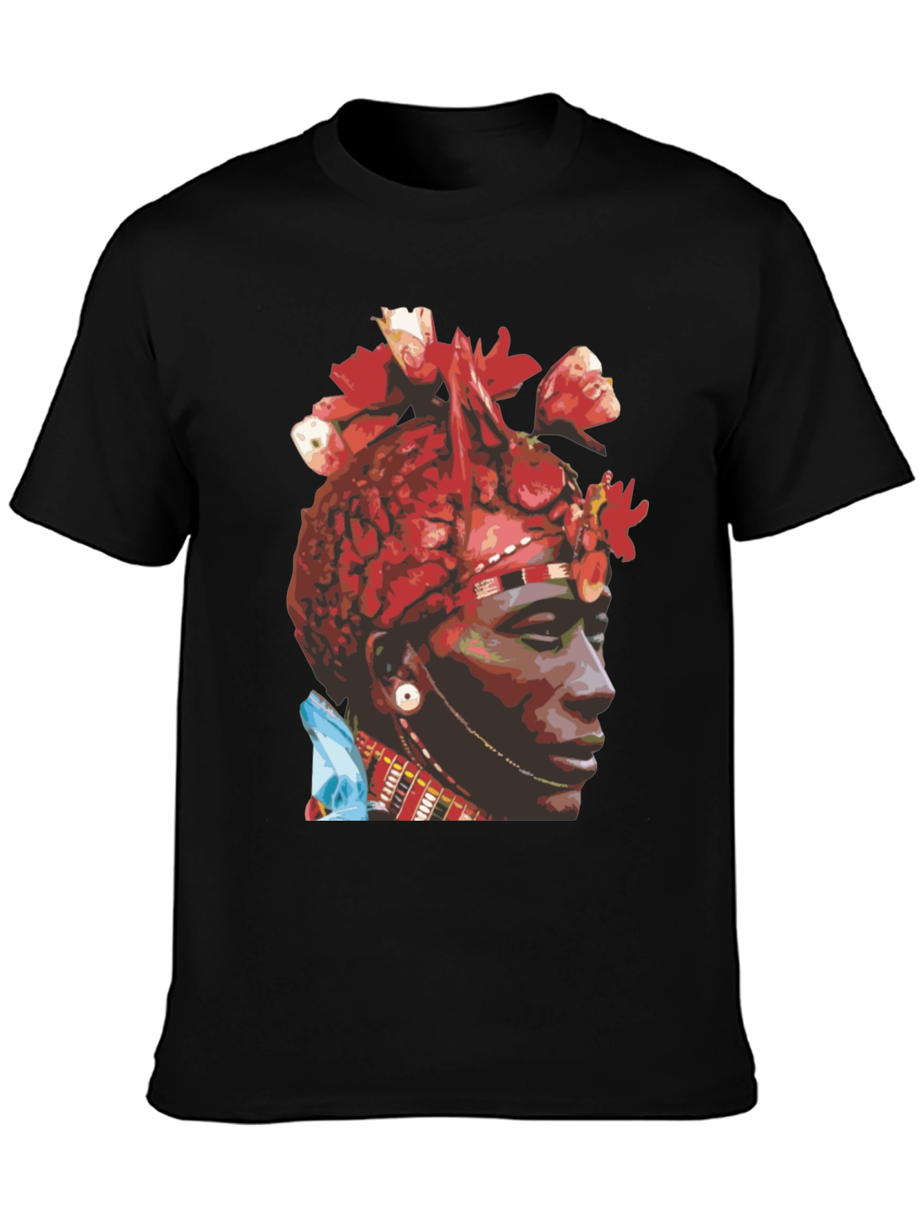 African King Graphic Tee - Black Cotton T-Shirt