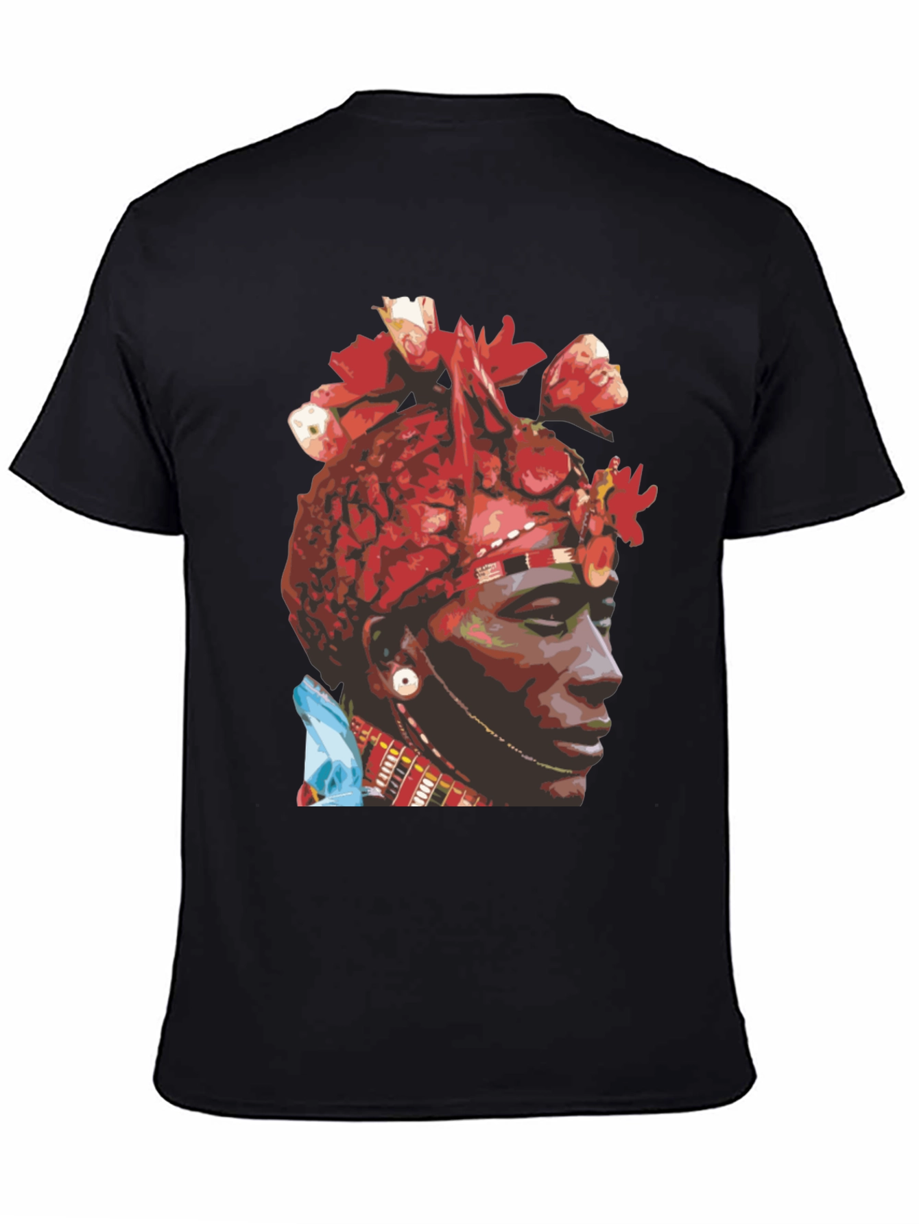 African King Graphic Tee - Black Cotton T-Shirt
