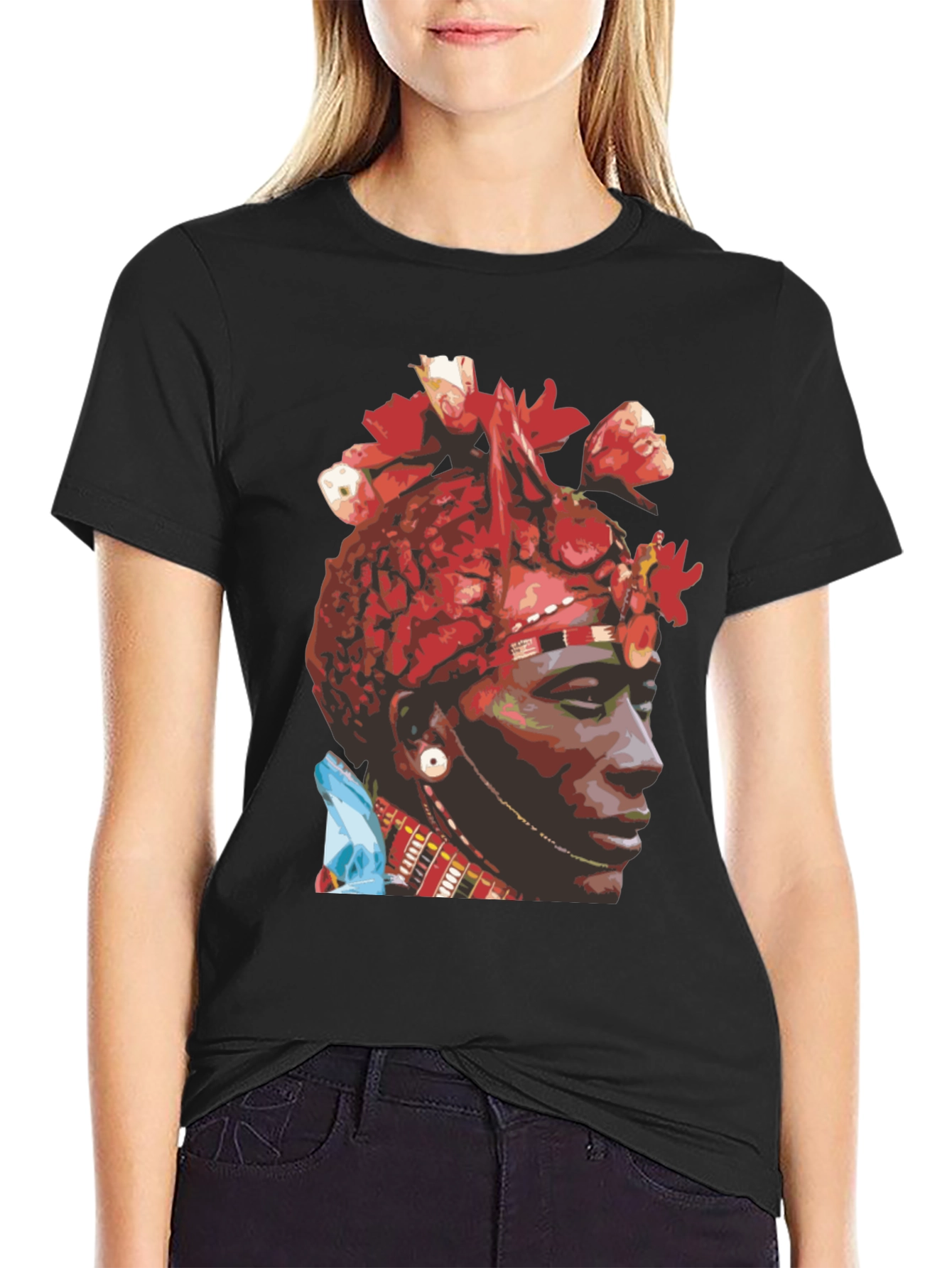 African King Graphic Tee - Black Cotton T-Shirt