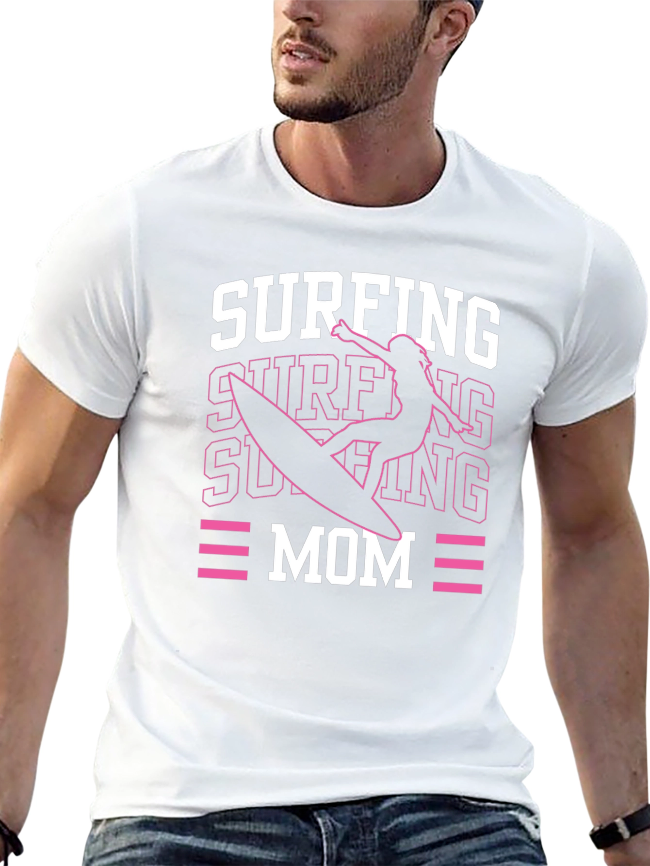 Surfing Mom Graphic T-Shirt