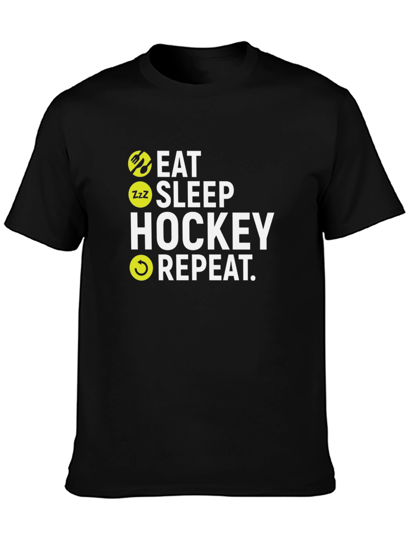 Eat Sleep Hockey Repeat Graphic T-Shirt