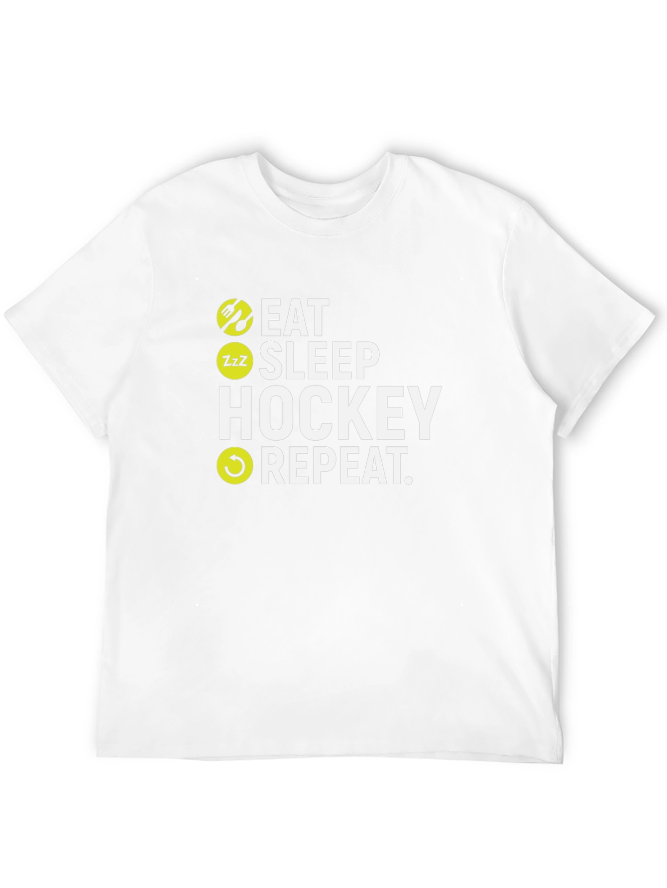 Eat Sleep Hockey Repeat Graphic T-Shirt