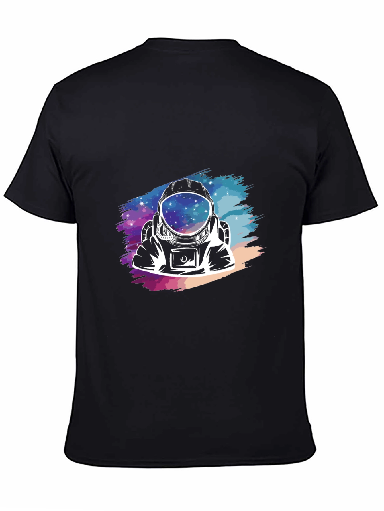 Astronaut Galaxy Graphic Black T-Shirt