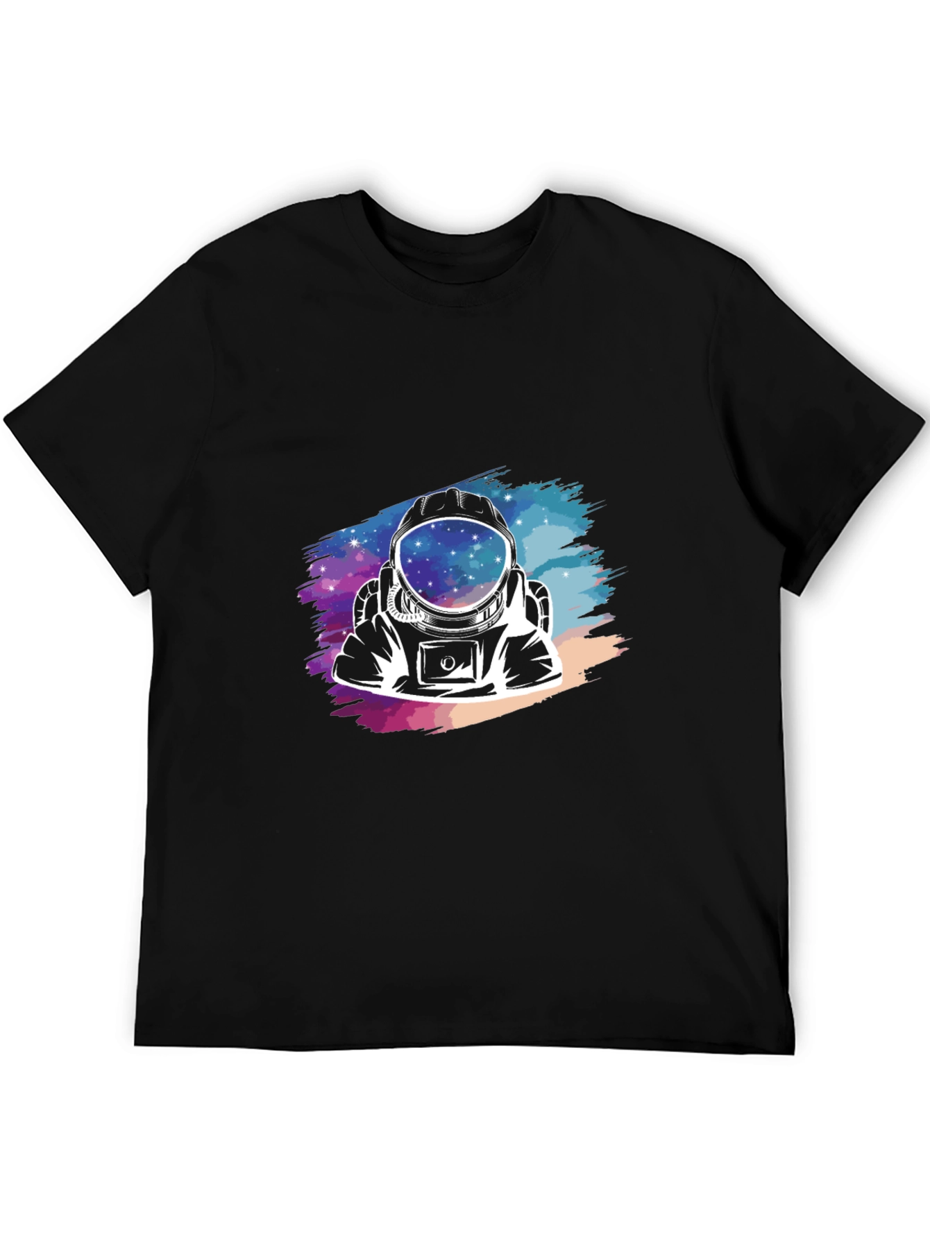 Astronaut Galaxy Graphic Black T-Shirt