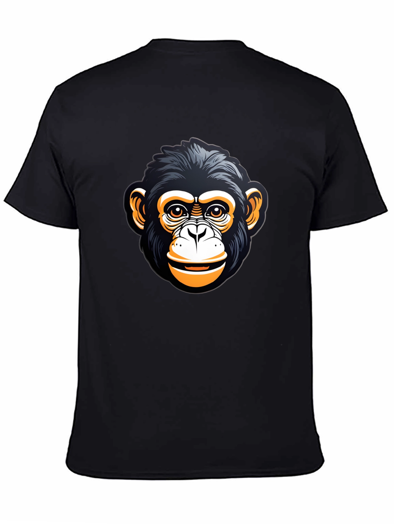 Chimp Graphic Tee - Black Cotton Blend