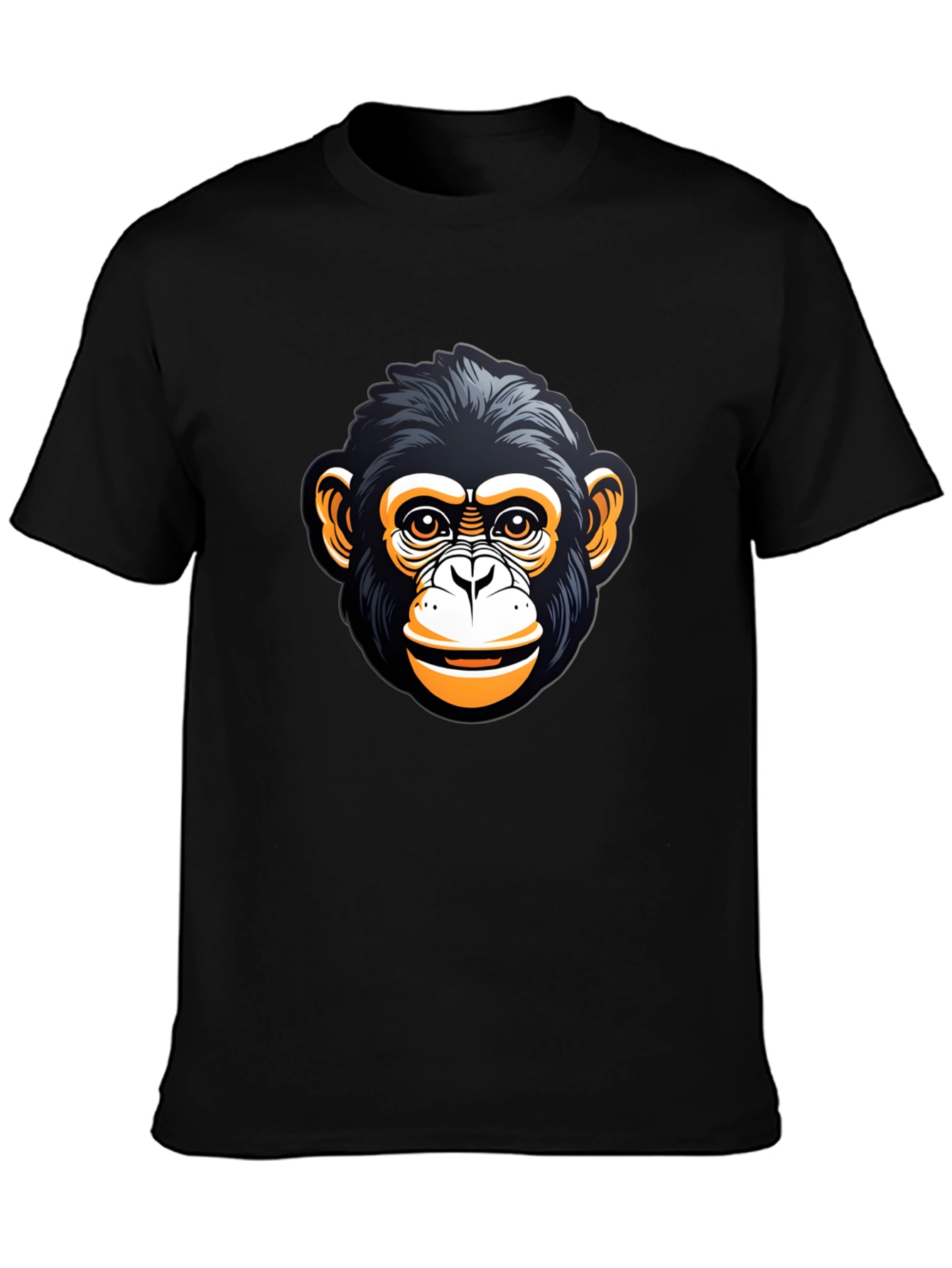 Chimp Graphic Tee - Black Cotton Blend