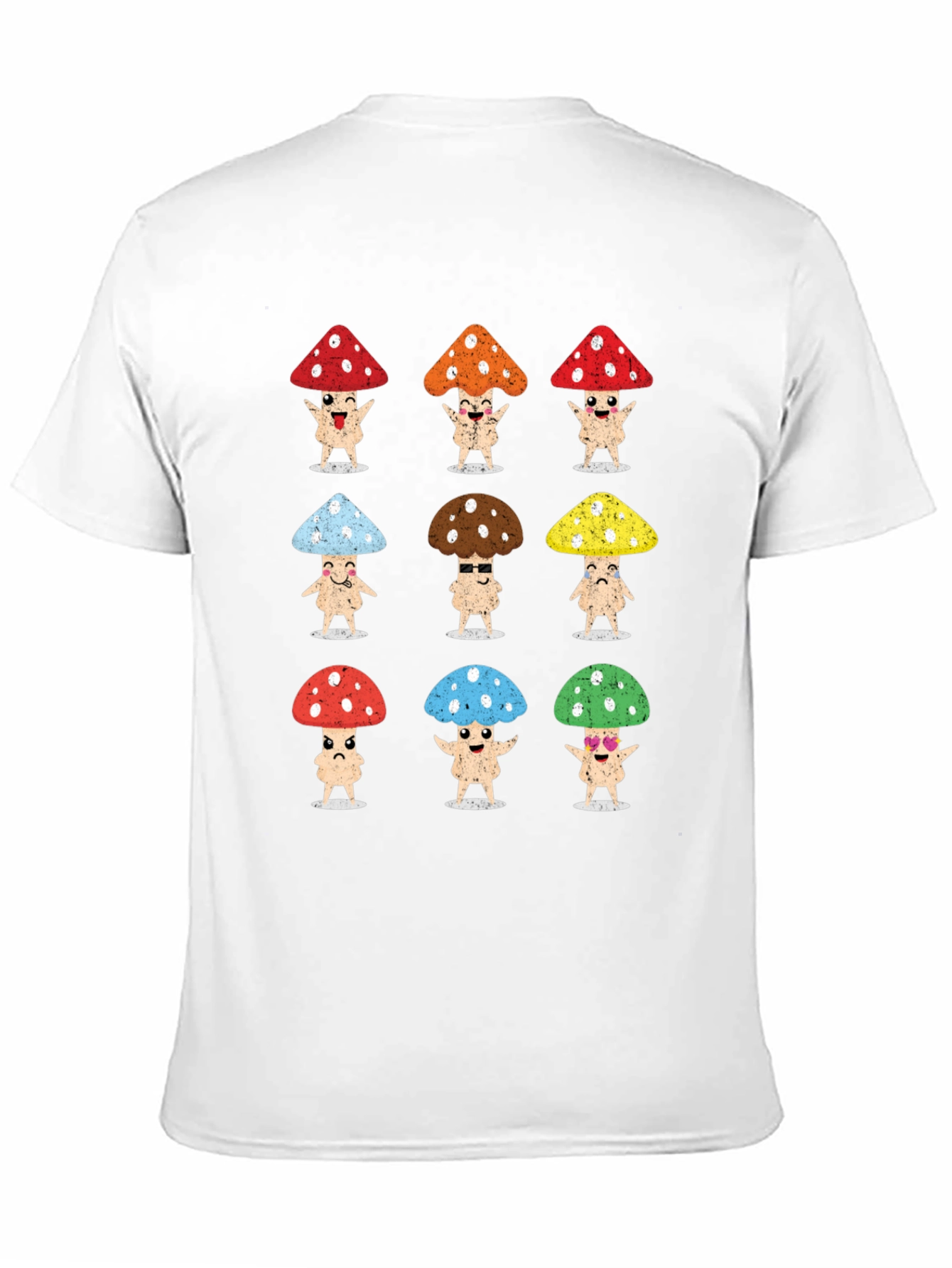 Funky Mushroom Character Graphic T-Shirt