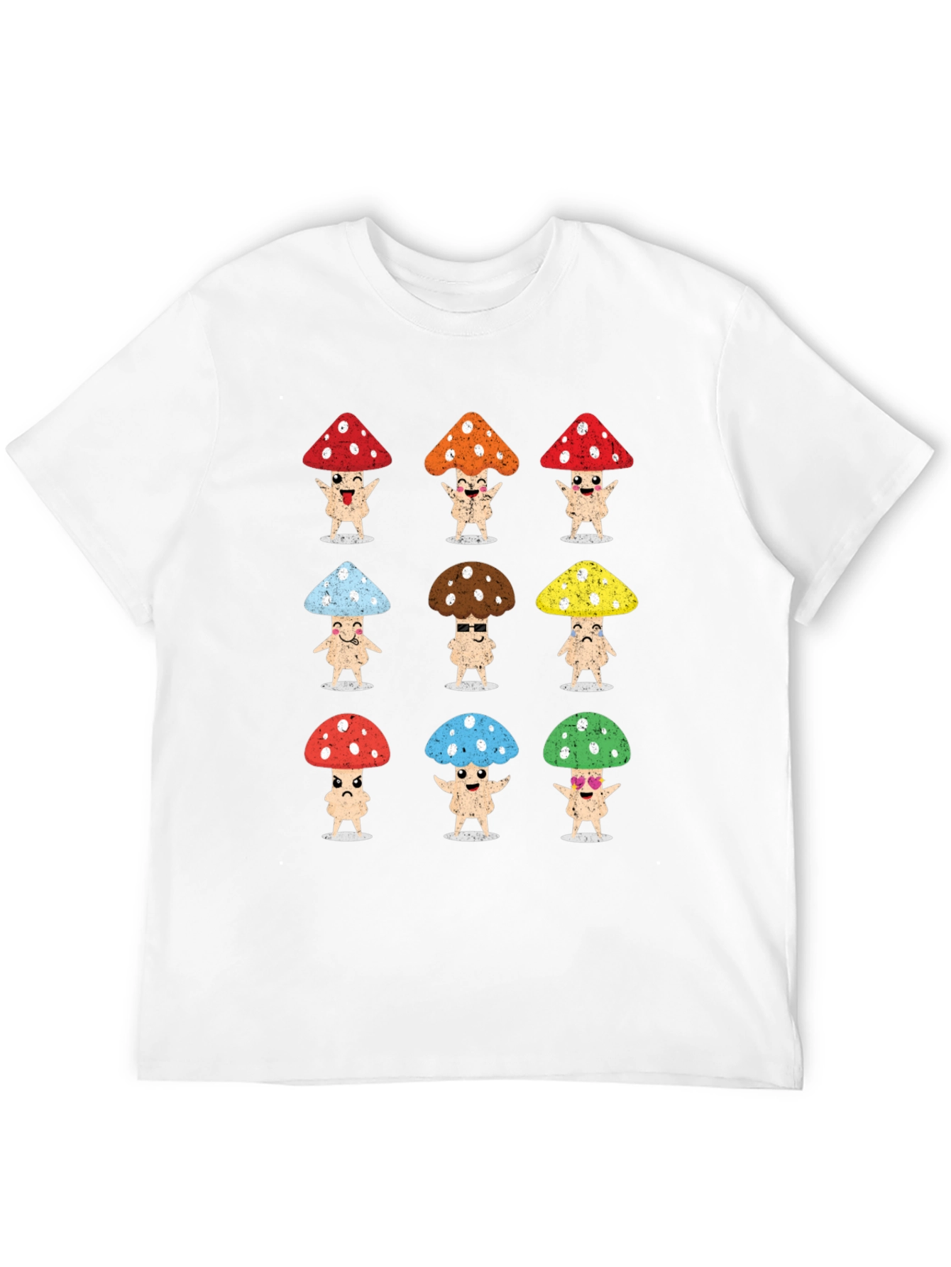 Funky Mushroom Character Graphic T-Shirt
