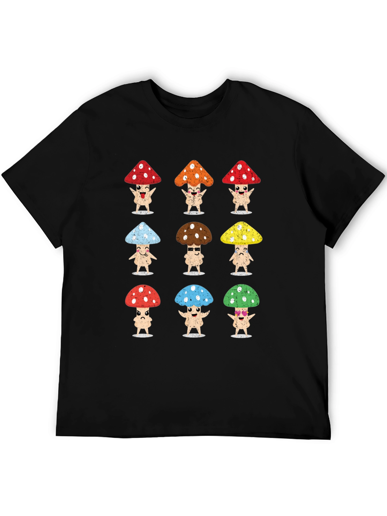 Funky Mushroom Character Graphic T-Shirt