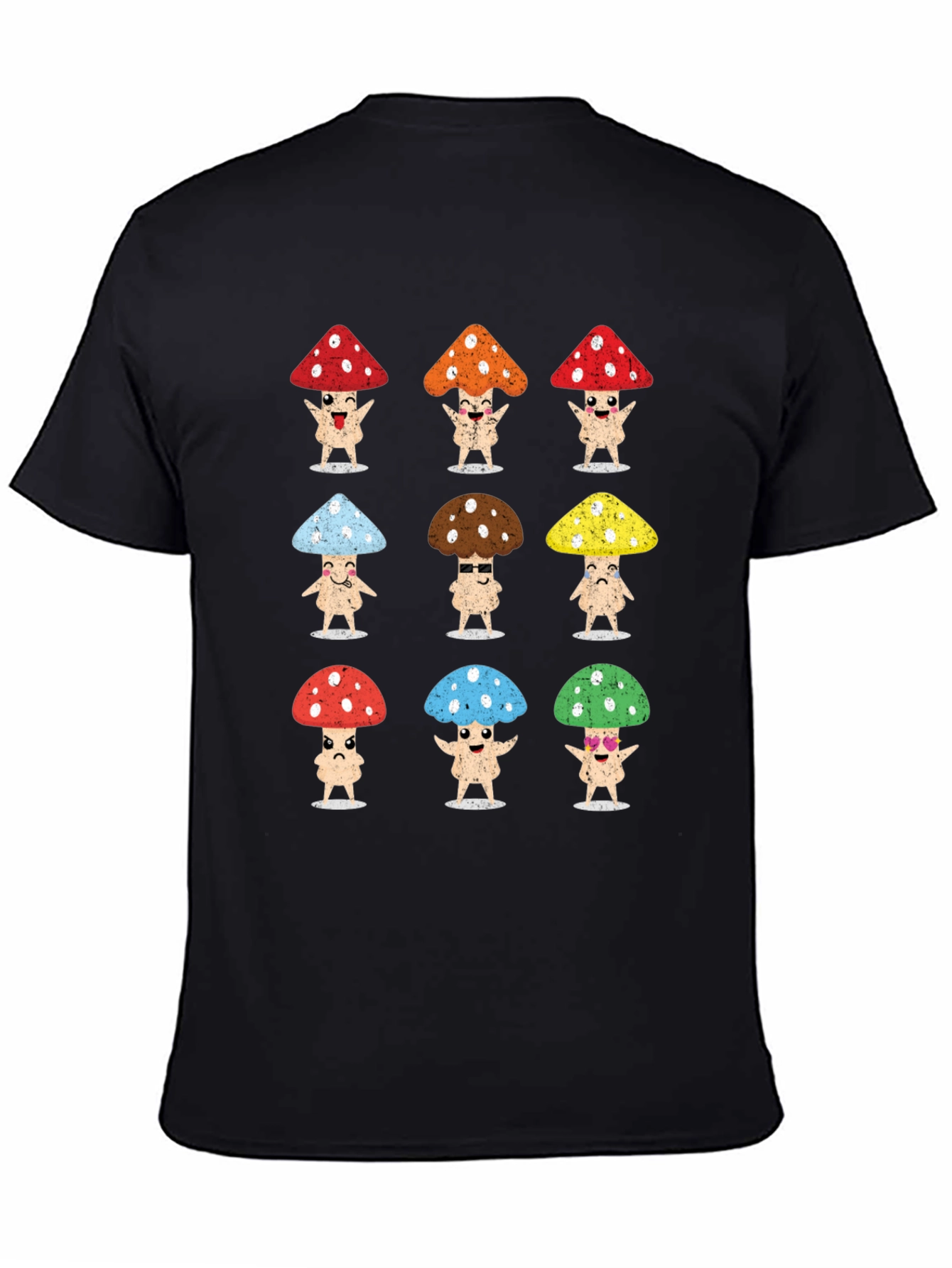 Funky Mushroom Character Graphic T-Shirt