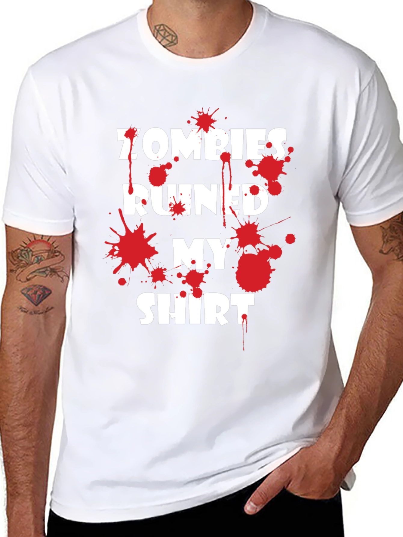 Zombies Ruined My Shirt Graphic Tee