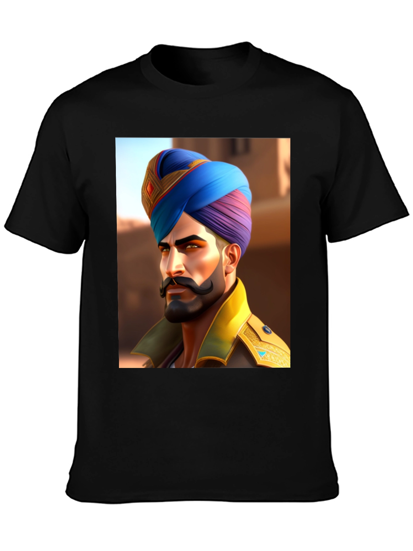 Graphic Tee: Sikh Warrior Portrait