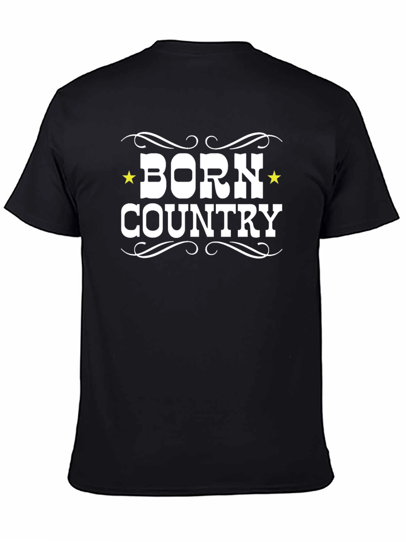 Born Country Graphic Tee - Black Cotton T-Shirt