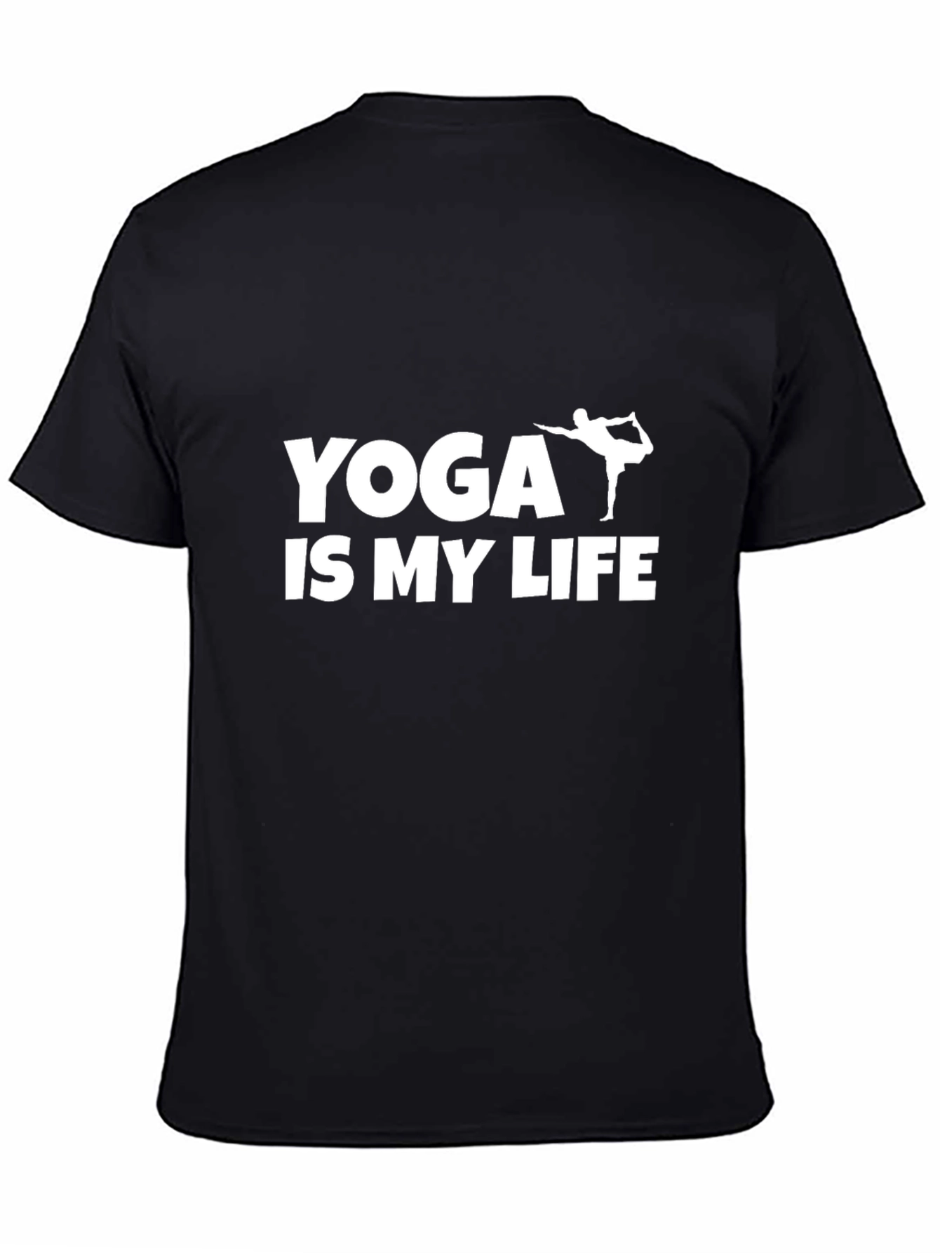 Yoga Is My Life Black Graphic Tee Shirt