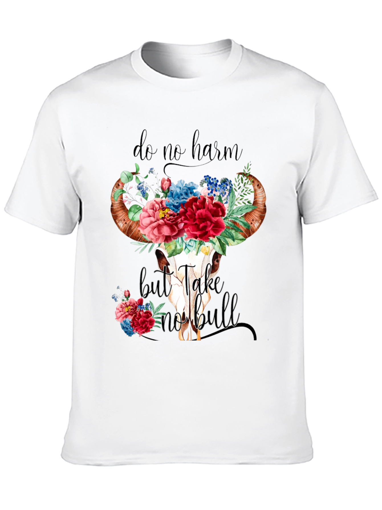 Do No Harm Bull Skull Graphic Tee