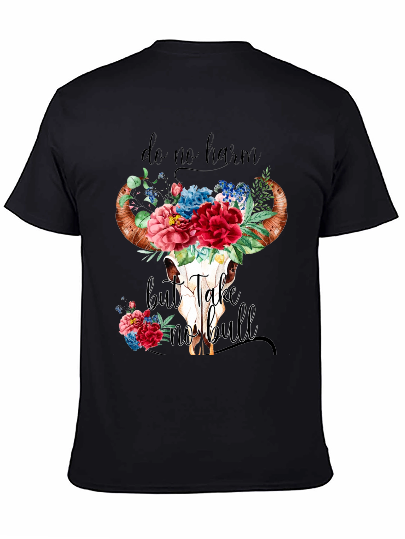 Do No Harm Bull Skull Graphic Tee