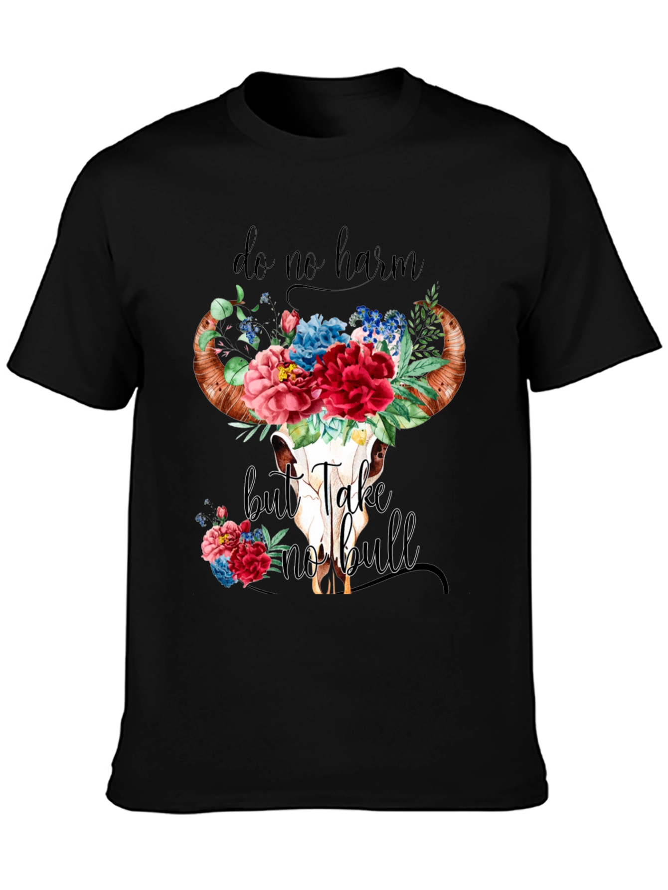 Do No Harm Bull Skull Graphic Tee
