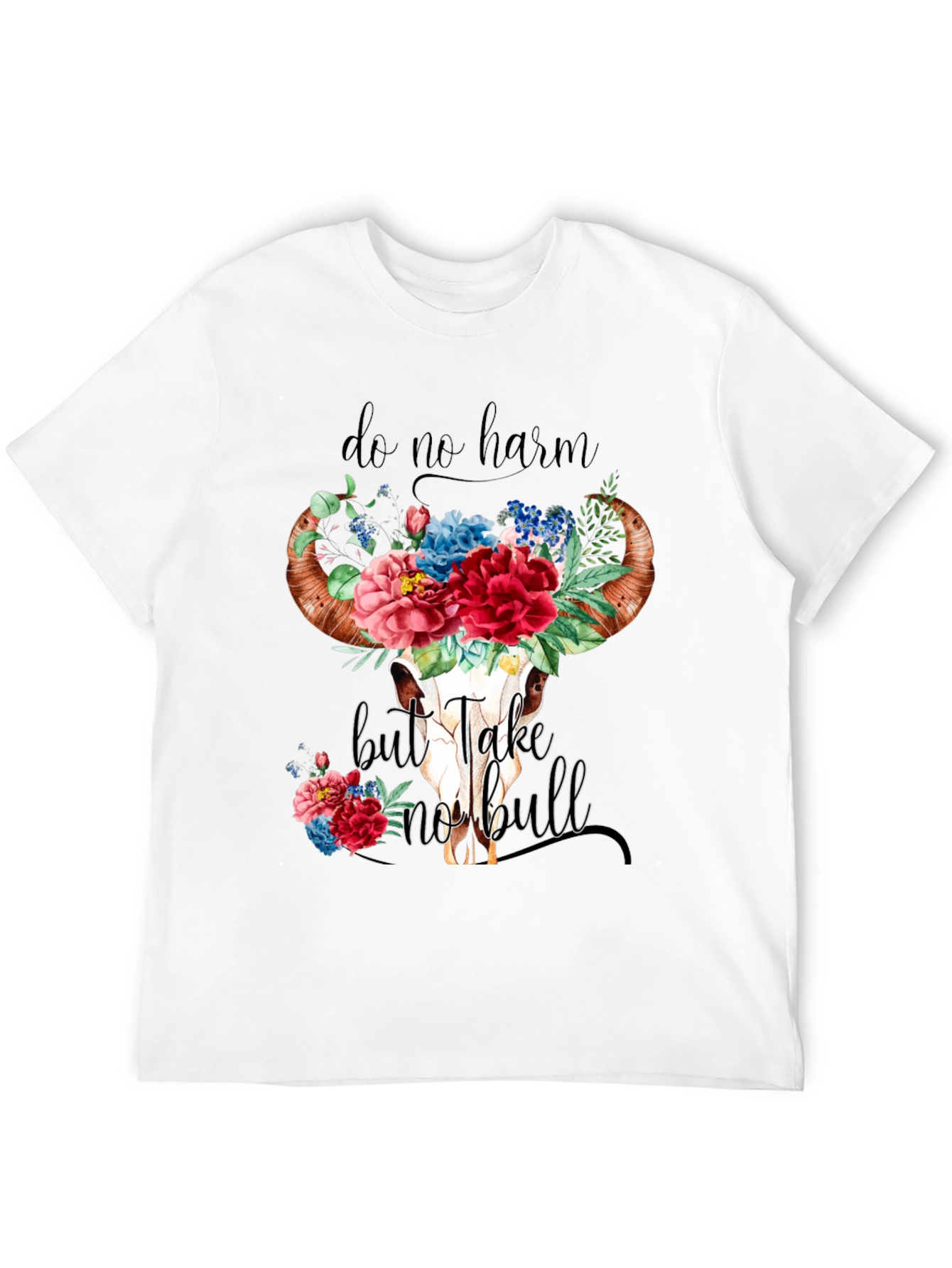 Do No Harm Bull Skull Graphic Tee