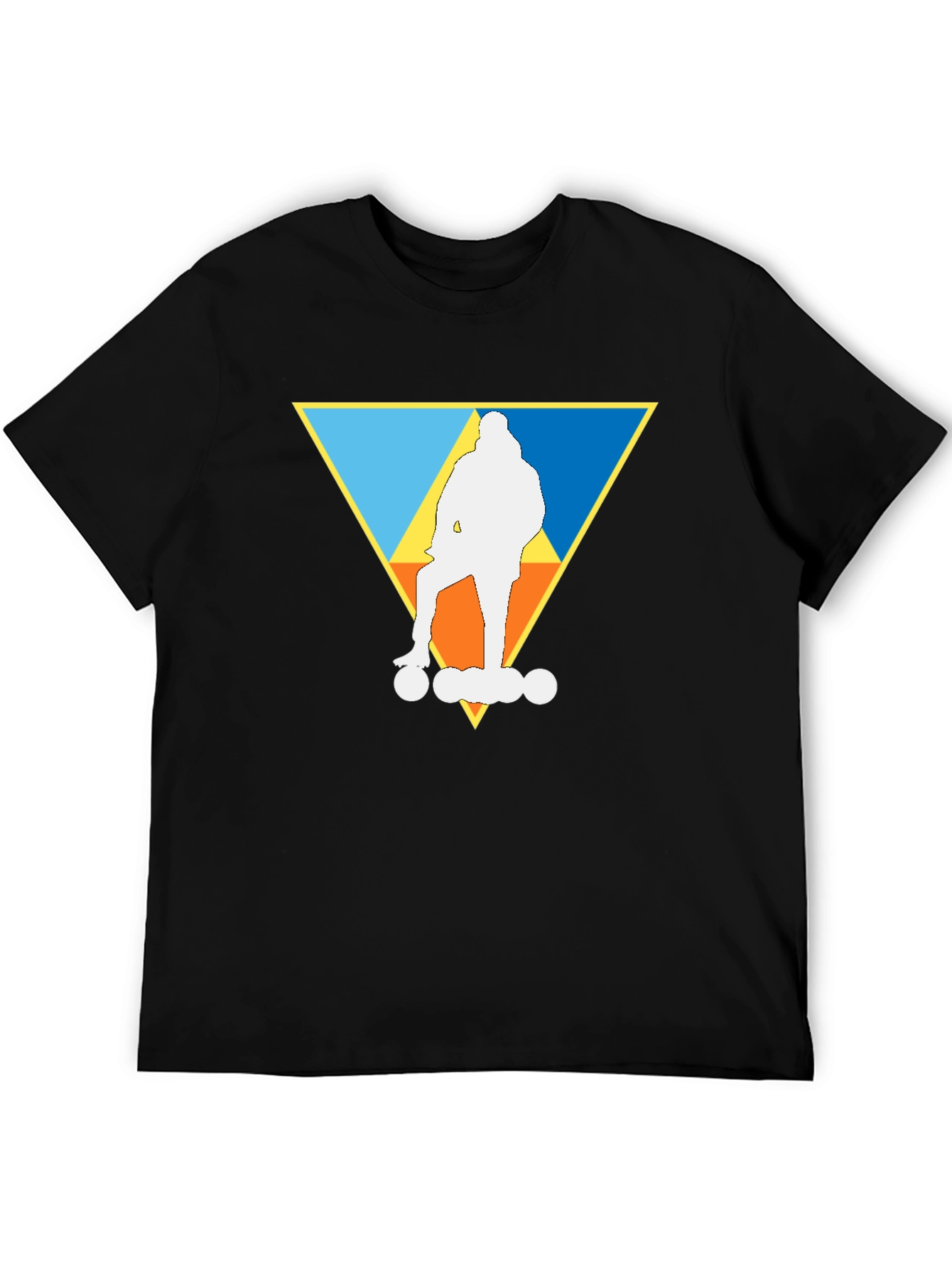 Skateboarding Triangle Graphic Tee - Cool Casual Style