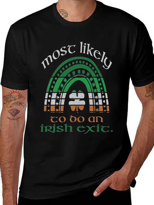 Funny St. Patricks Day Irish Exit Rainbow T-Shirt