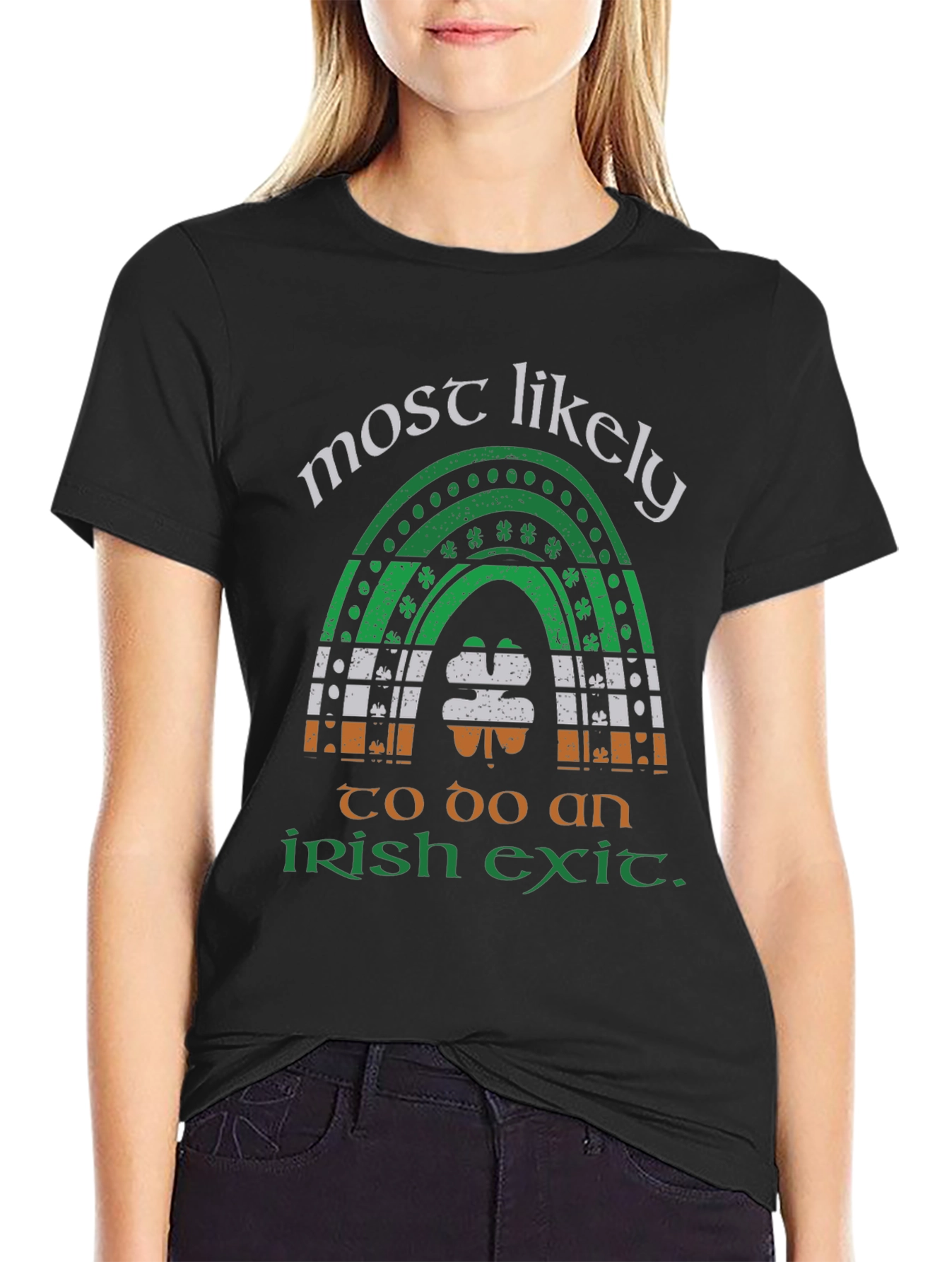Funny St. Patricks Day Irish Exit Rainbow T-Shirt